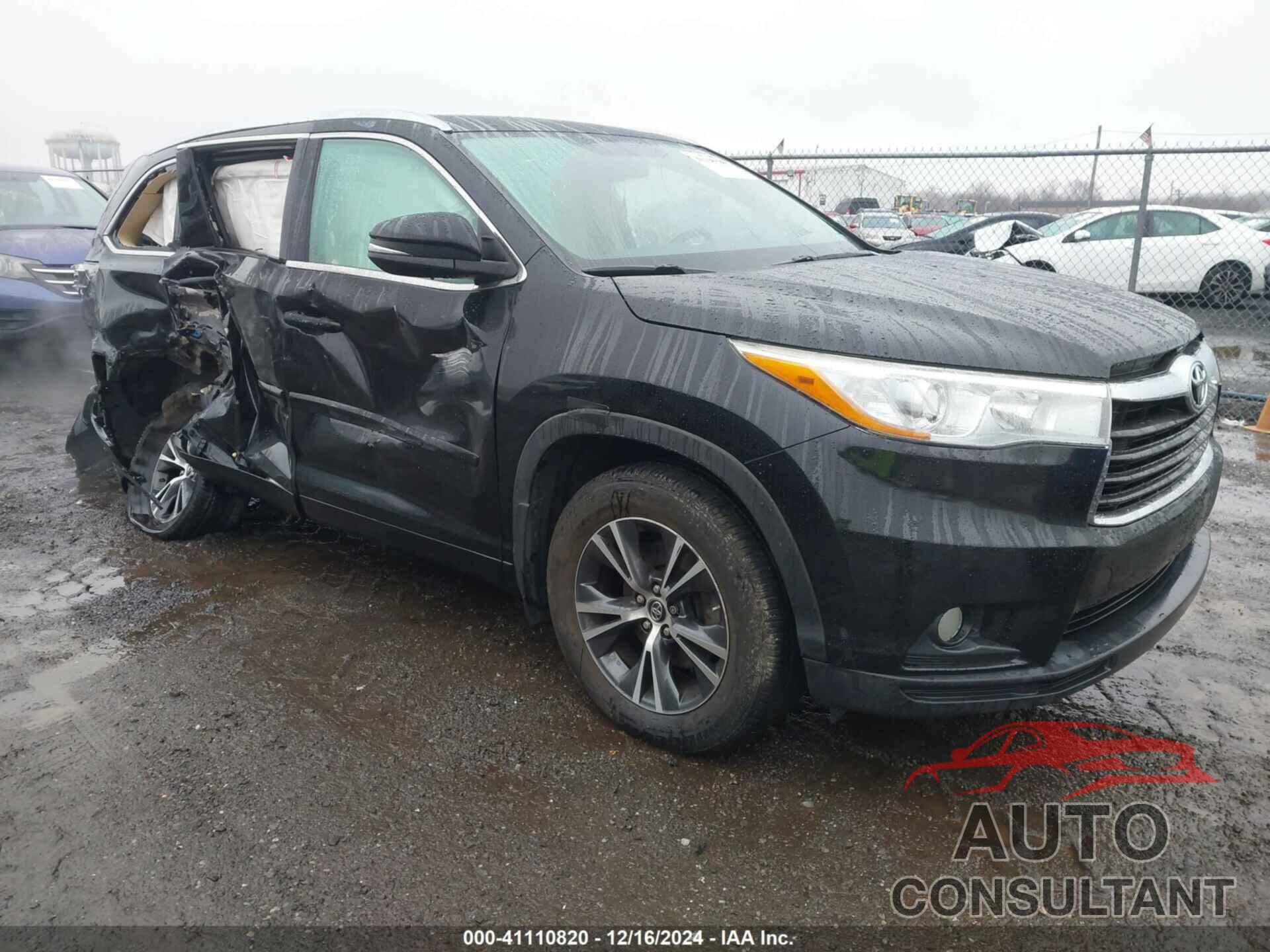 TOYOTA HIGHLANDER 2016 - 5TDJKRFH5GS338730