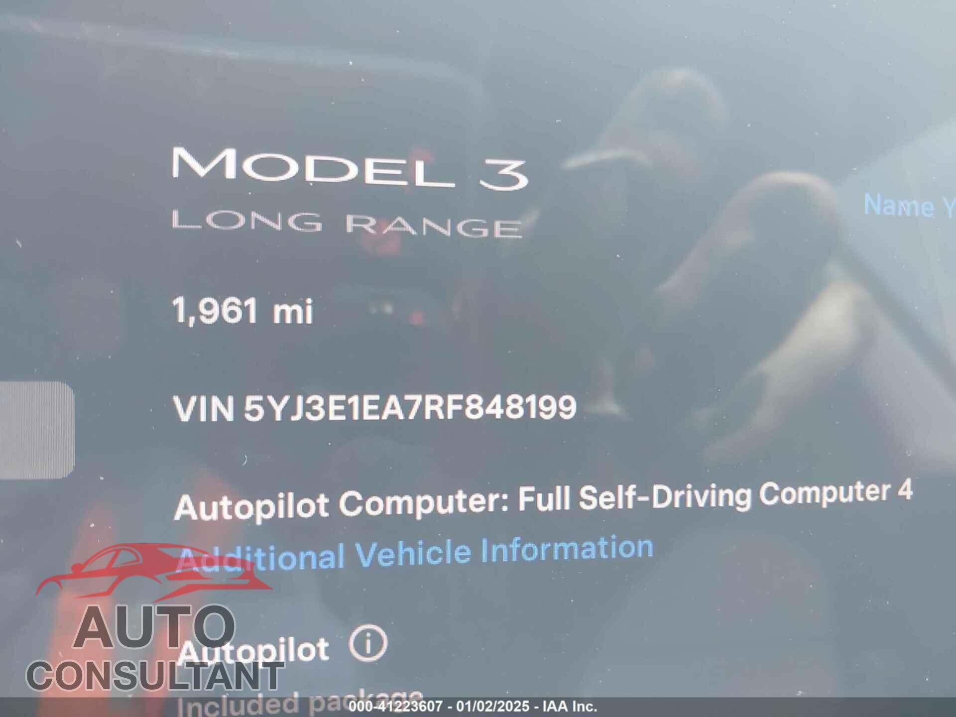 TESLA MODEL 3 2024 - 5YJ3E1EA7RF848199