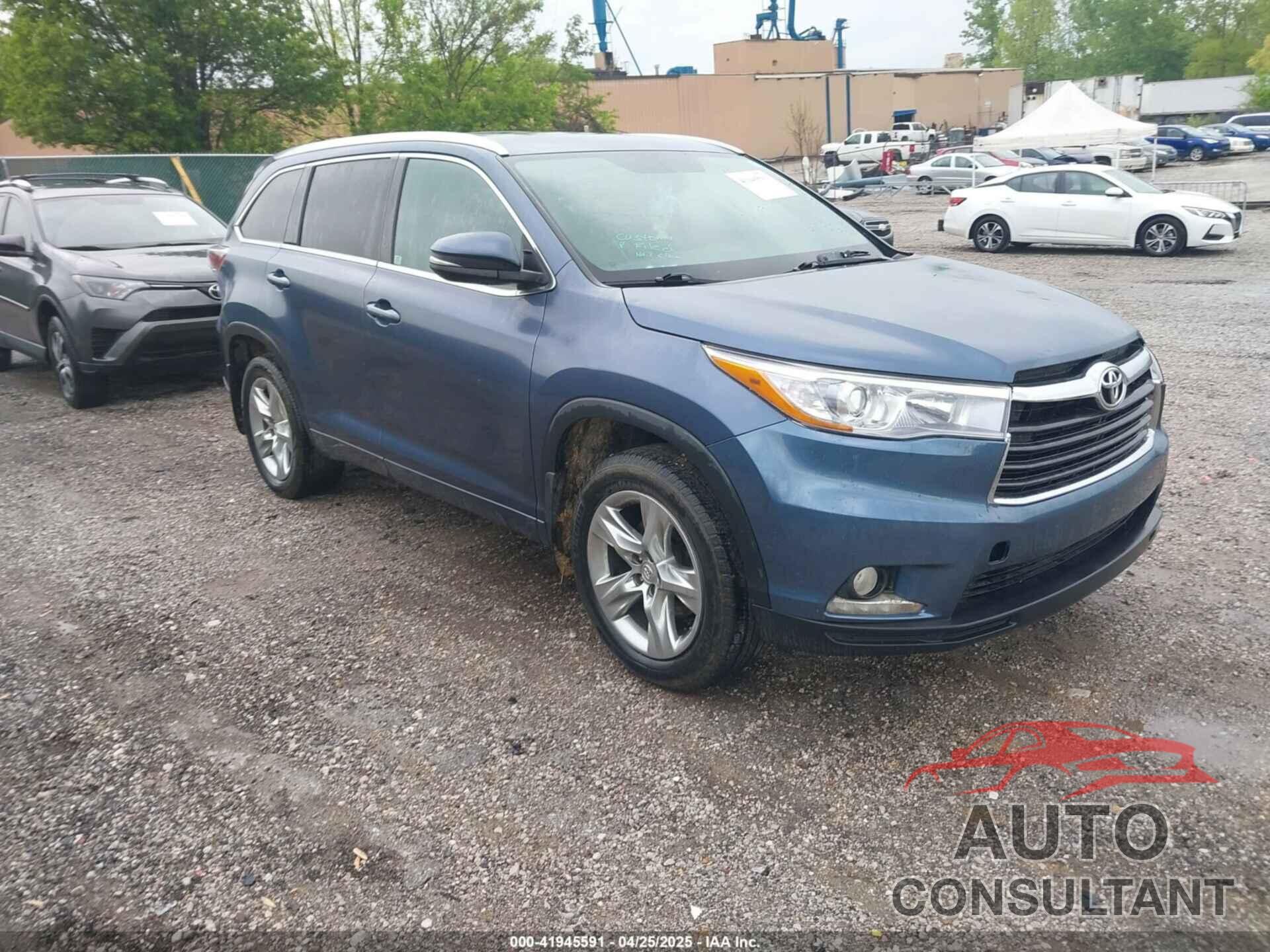 TOYOTA HIGHLANDER 2014 - 5TDDKRFHXES021214