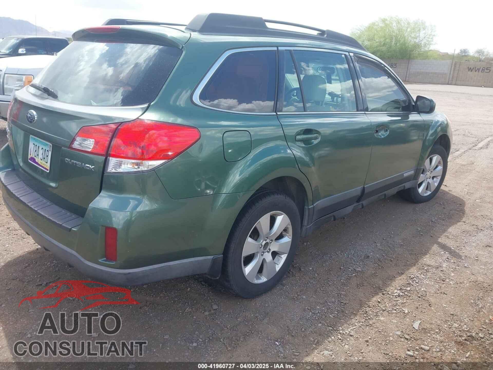 SUBARU OUTBACK 2012 - 4S4BRCAC4C3223990