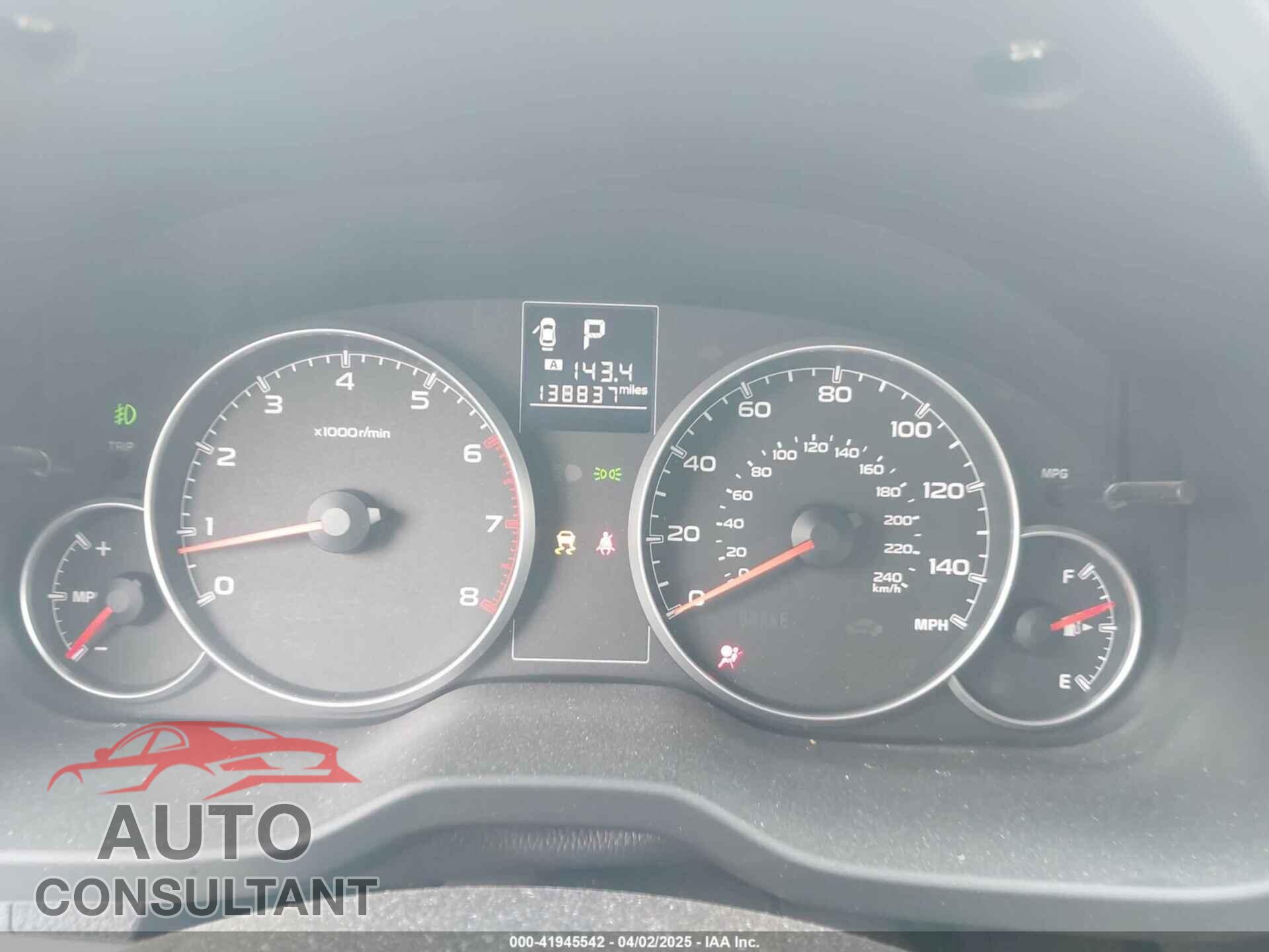 SUBARU OUTBACK 2014 - 4S4BRBDC5E3302013