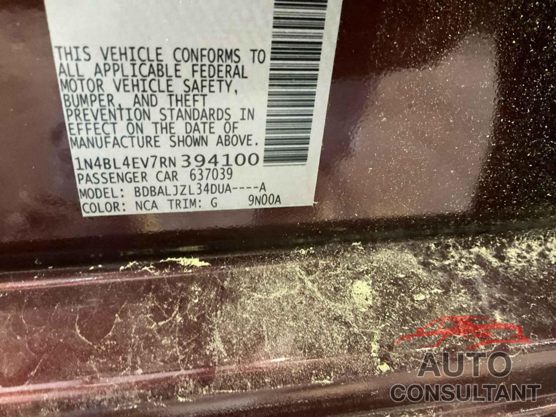 NISSAN ALTIMA 2024 - 1N4BL4EV7RN394100