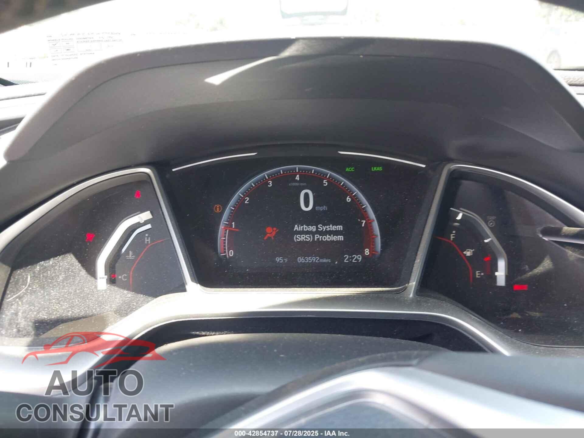 HONDA CIVIC 2019 - 19XFC2E8XKE005504