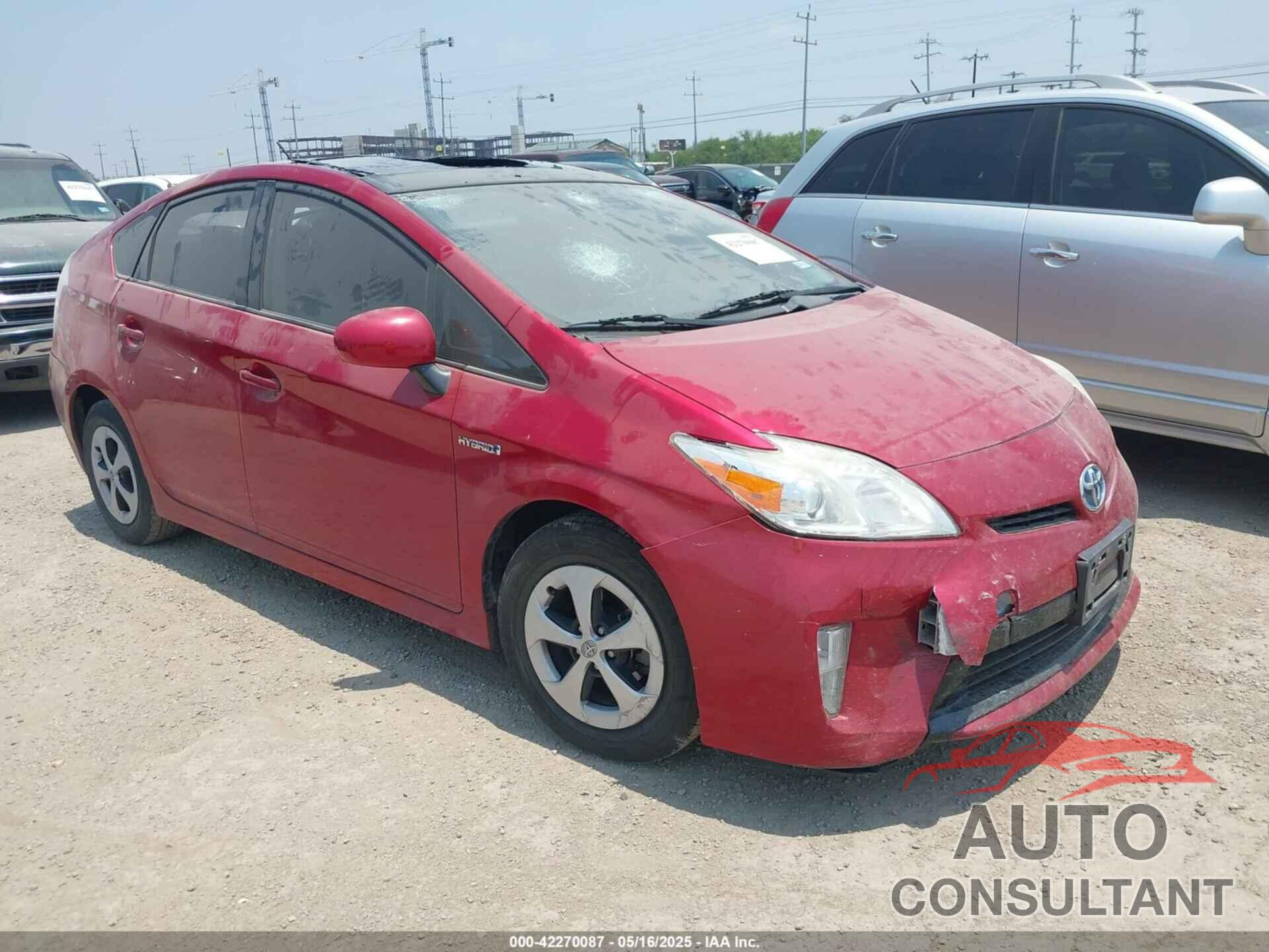 TOYOTA PRIUS 2013 - JTDKN3DU3D1717002