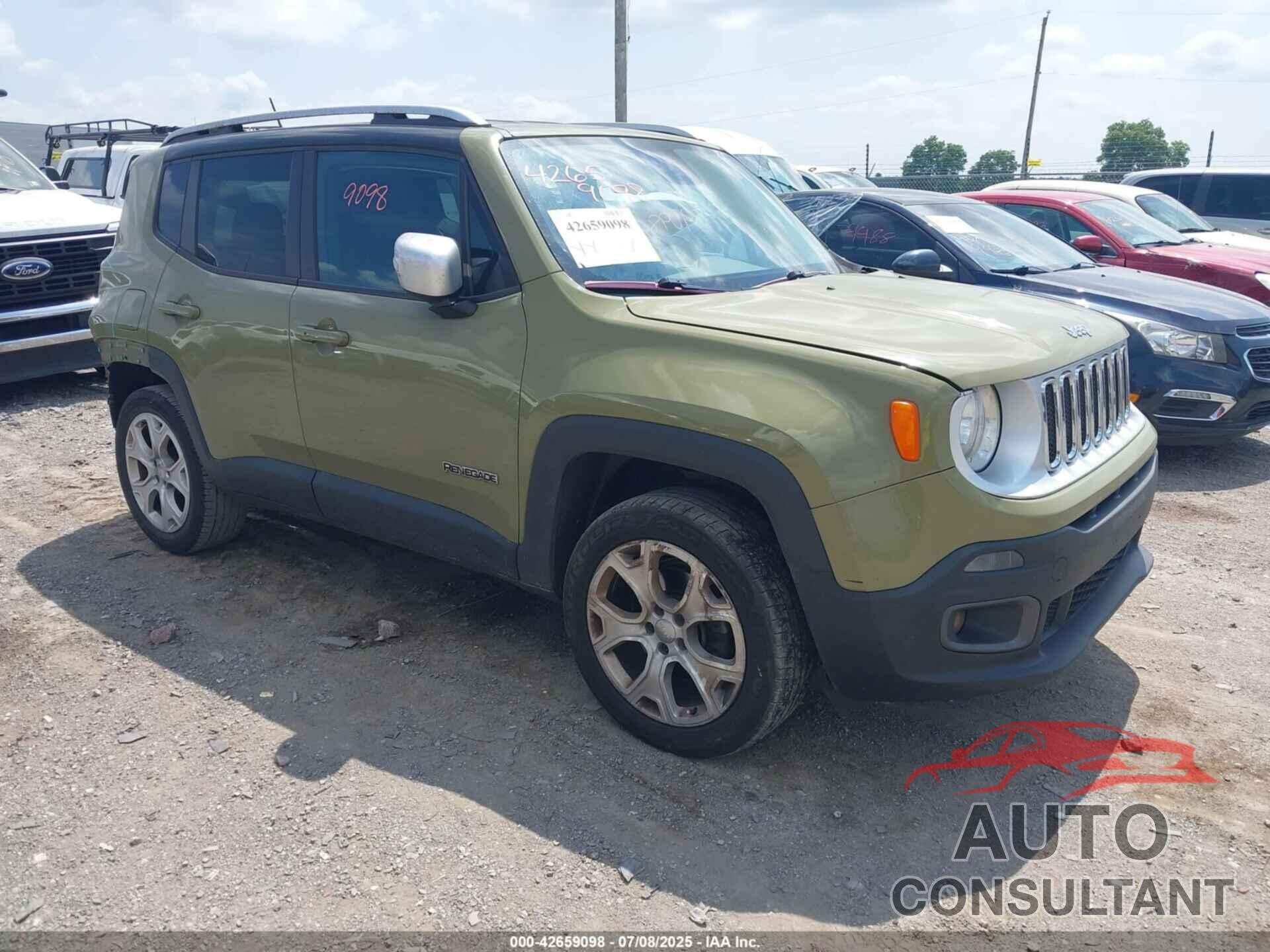 JEEP RENEGADE 2015 - ZACCJBDT1FPB91585
