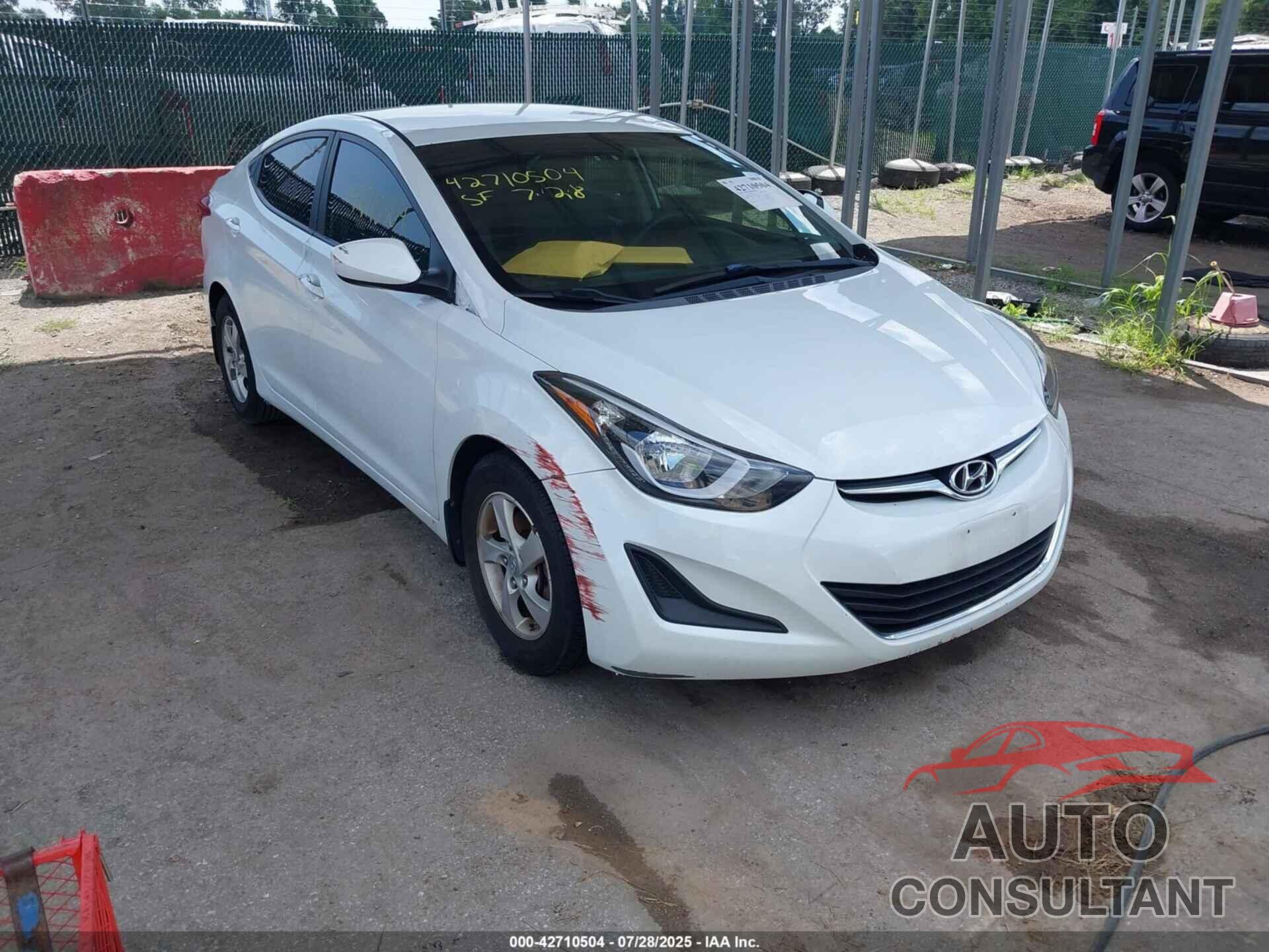 HYUNDAI ELANTRA 2015 - 5NPDH4AE0FH602050