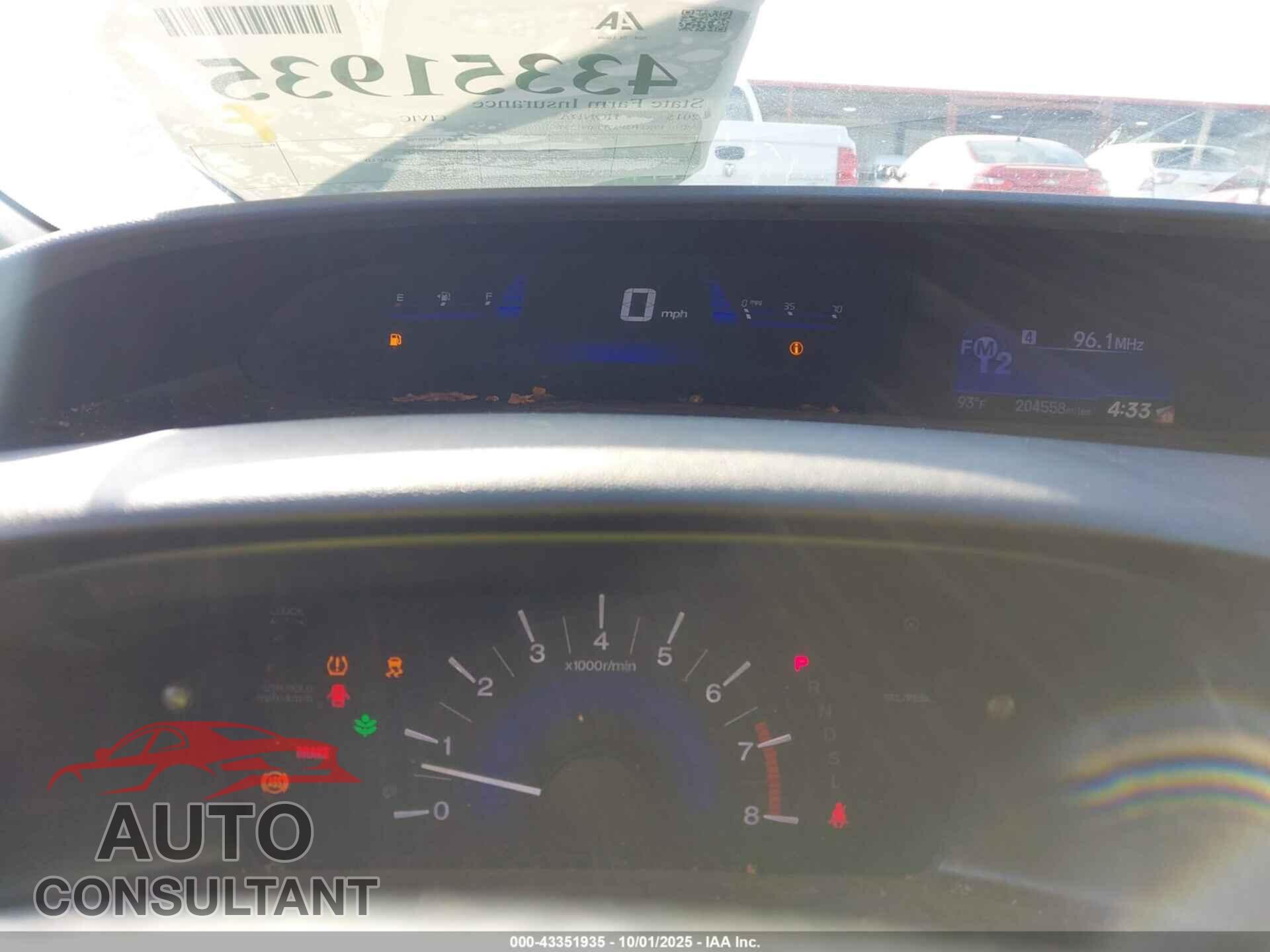 HONDA CIVIC 2015 - 19XFB2F57FE091237