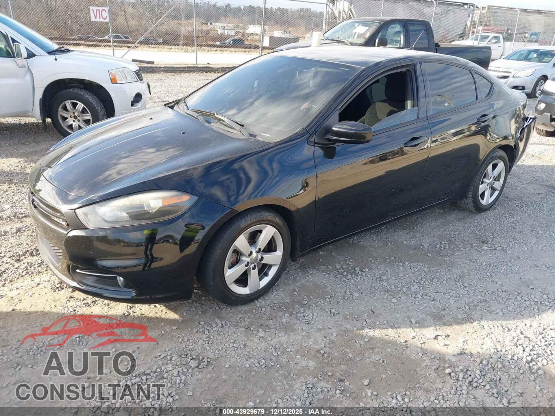 DODGE DART 2015 - 1C3CDFBB7FD265586