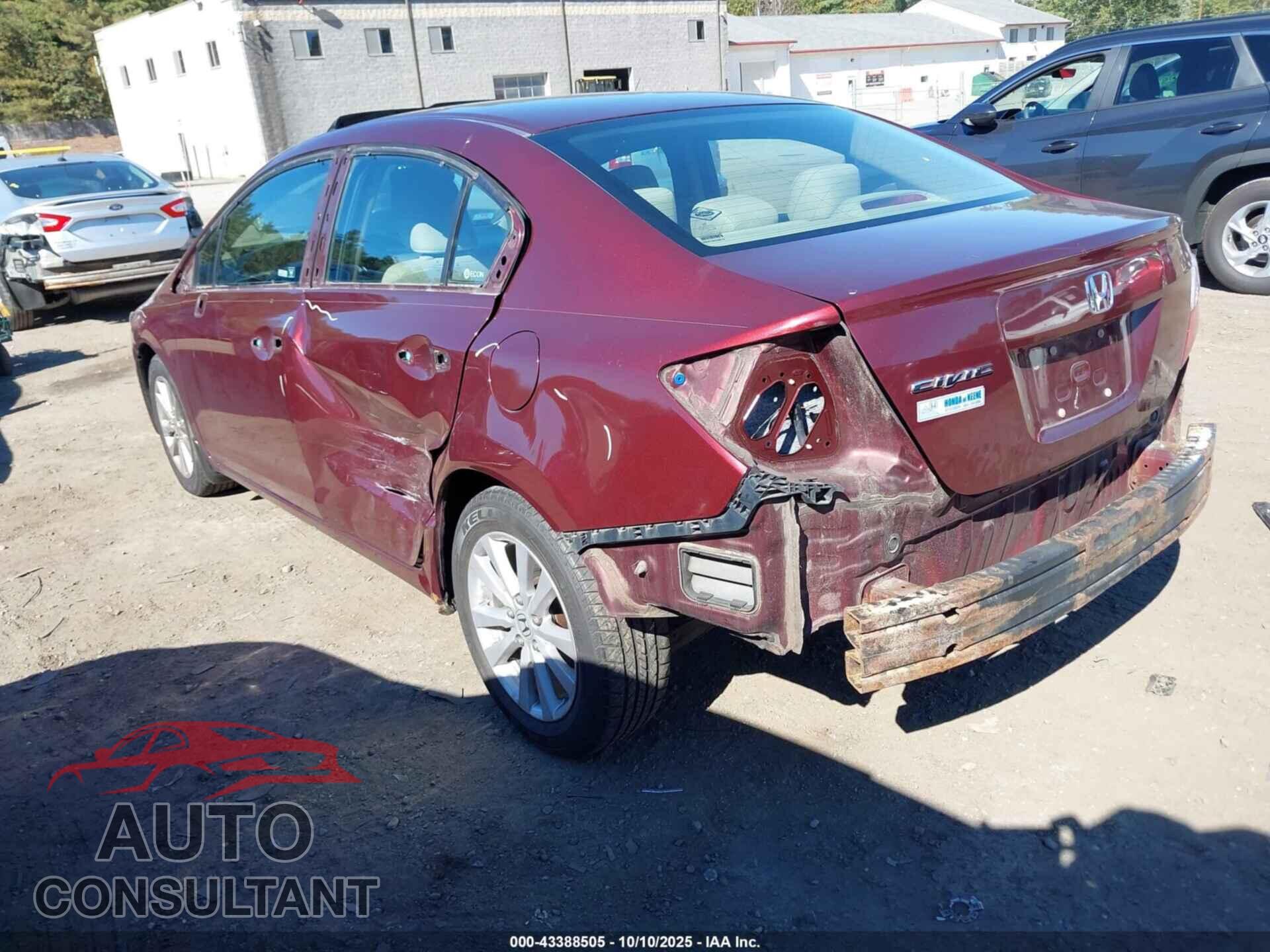 HONDA CIVIC 2012 - 2HGFB2F86CH534800