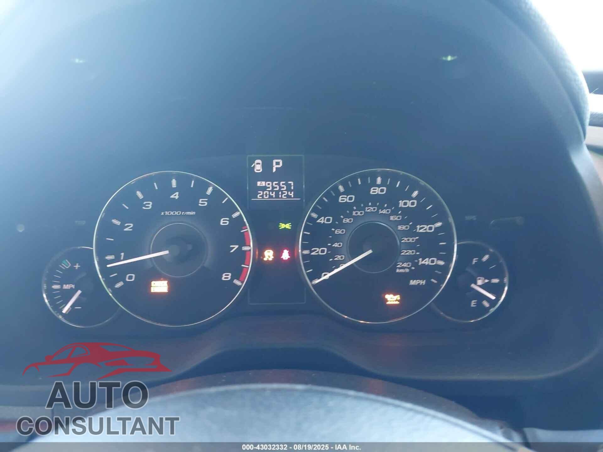 SUBARU OUTBACK 2012 - 4S4BRBLC6C3302021