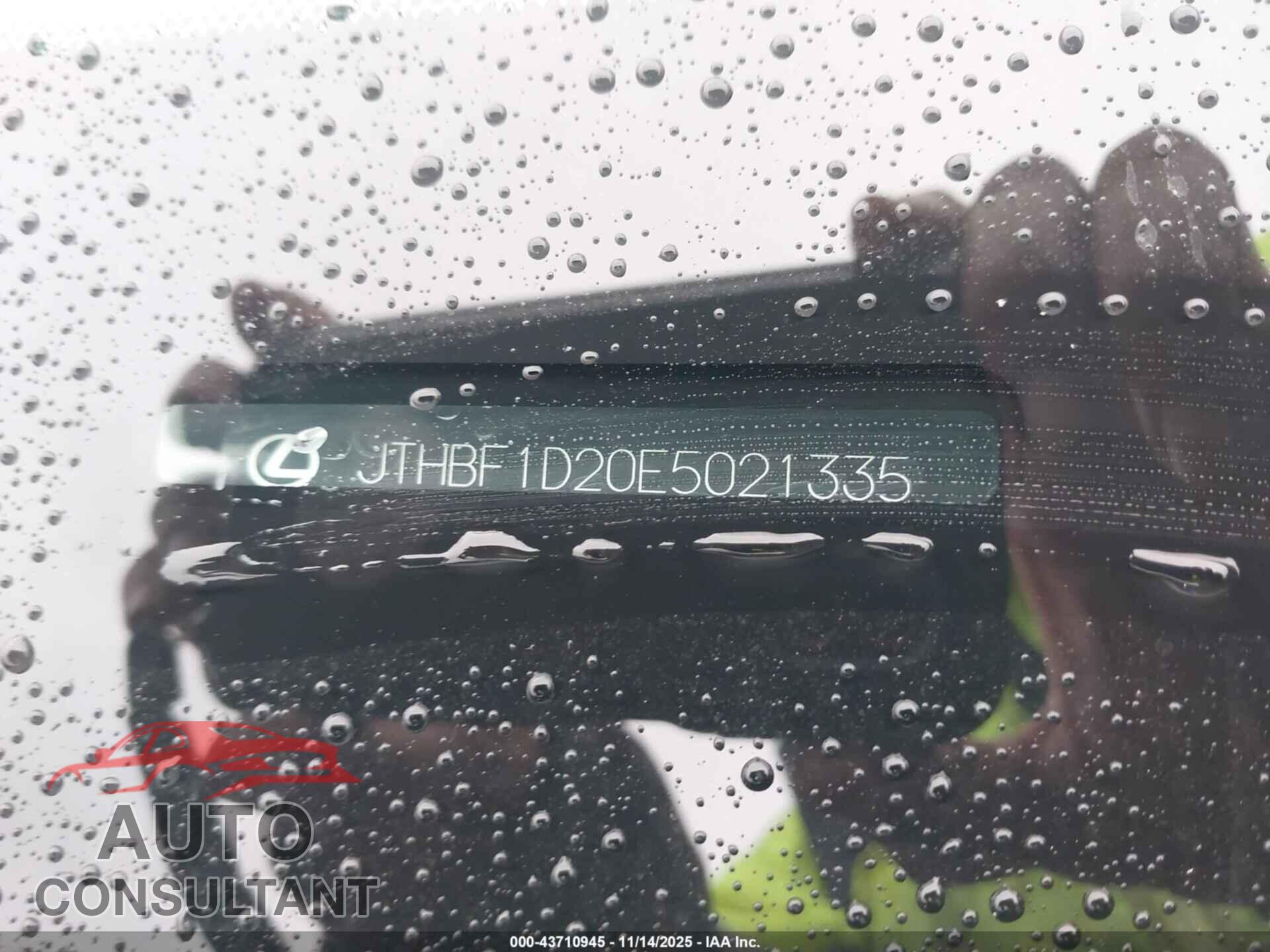 LEXUS IS 250 2014 - JTHBF1D20E5021335