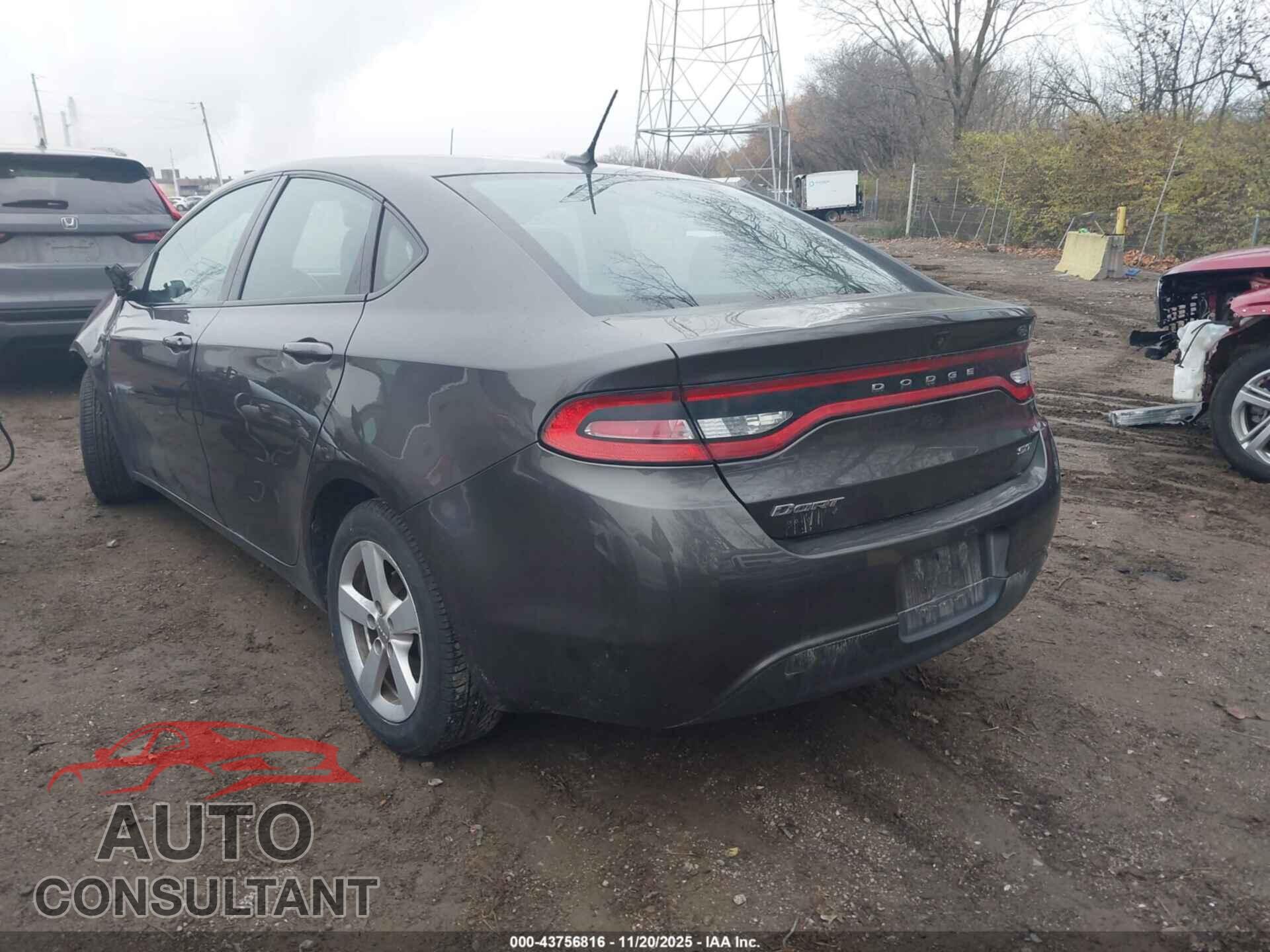 DODGE DART 2015 - 1C3CDFBB3FD131822
