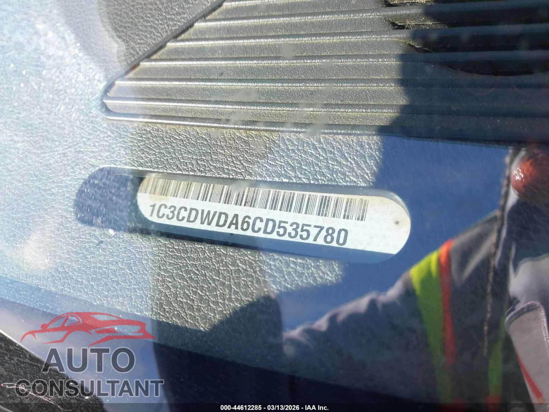 DODGE CALIBER 2012 - 1C3CDWDA6CD535780