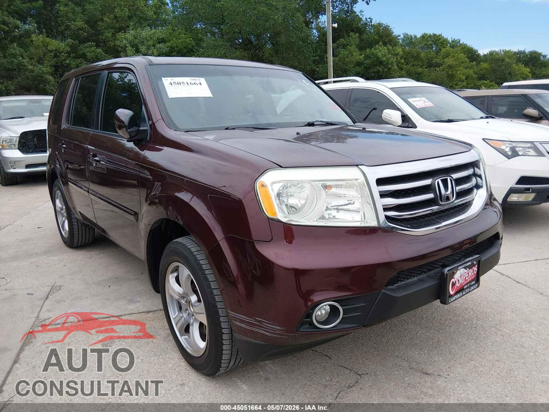 HONDA PILOT 2014 - 5FNYF3H64EB010521