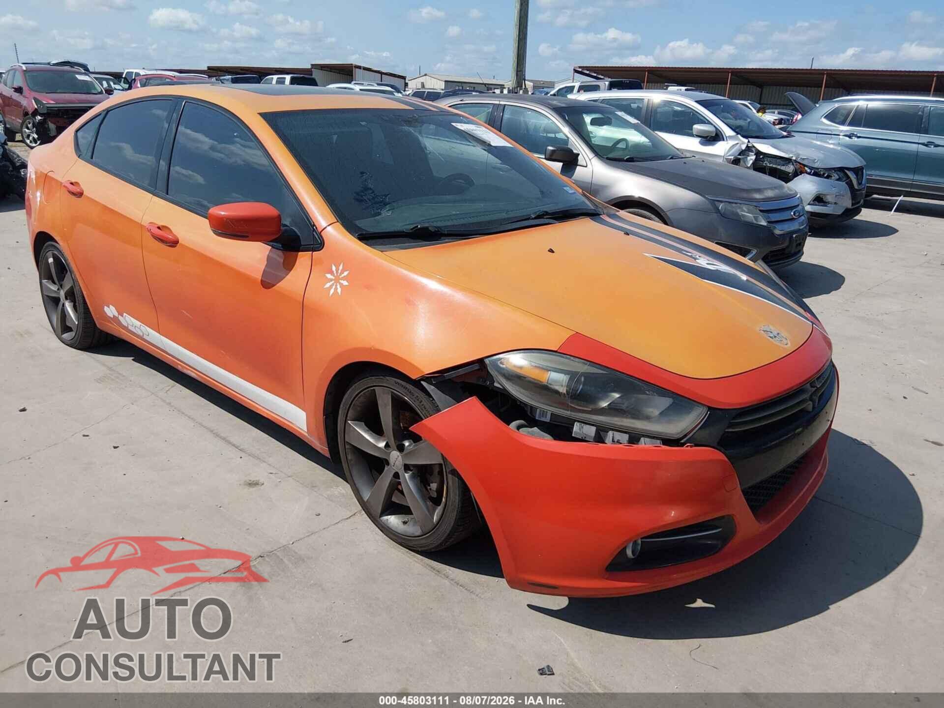 DODGE DART 2015 - 1C3CDFEB4FD278209