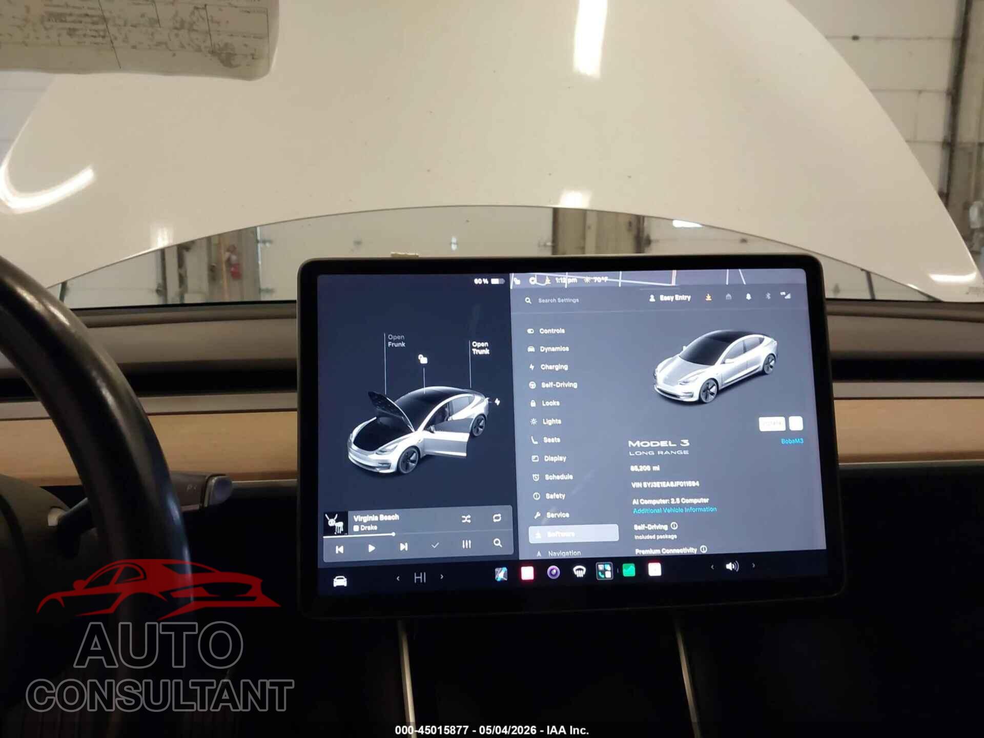 TESLA MODEL 3 2018 - 5YJ3E1EA8JF011594