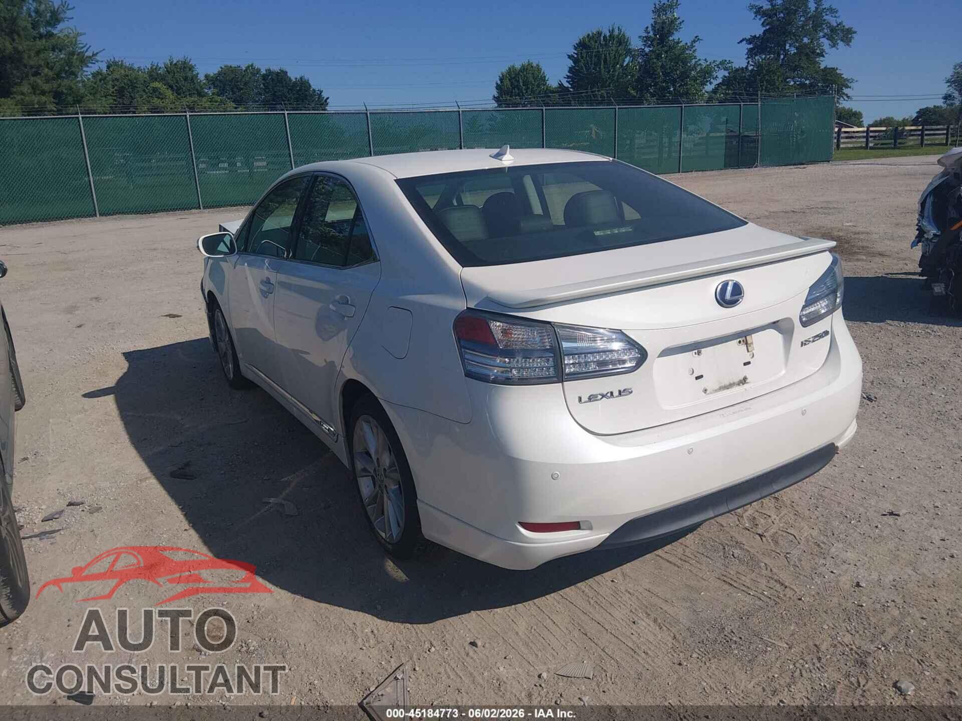 LEXUS HS 250H 2010 - JTHBB1BA3A2020780