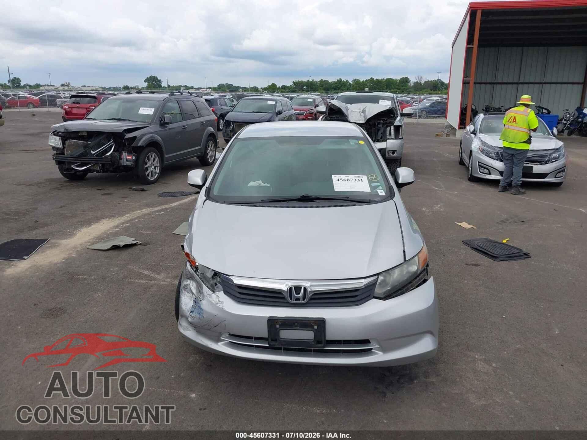 HONDA CIVIC 2012 - 19XFB2F59CE087640