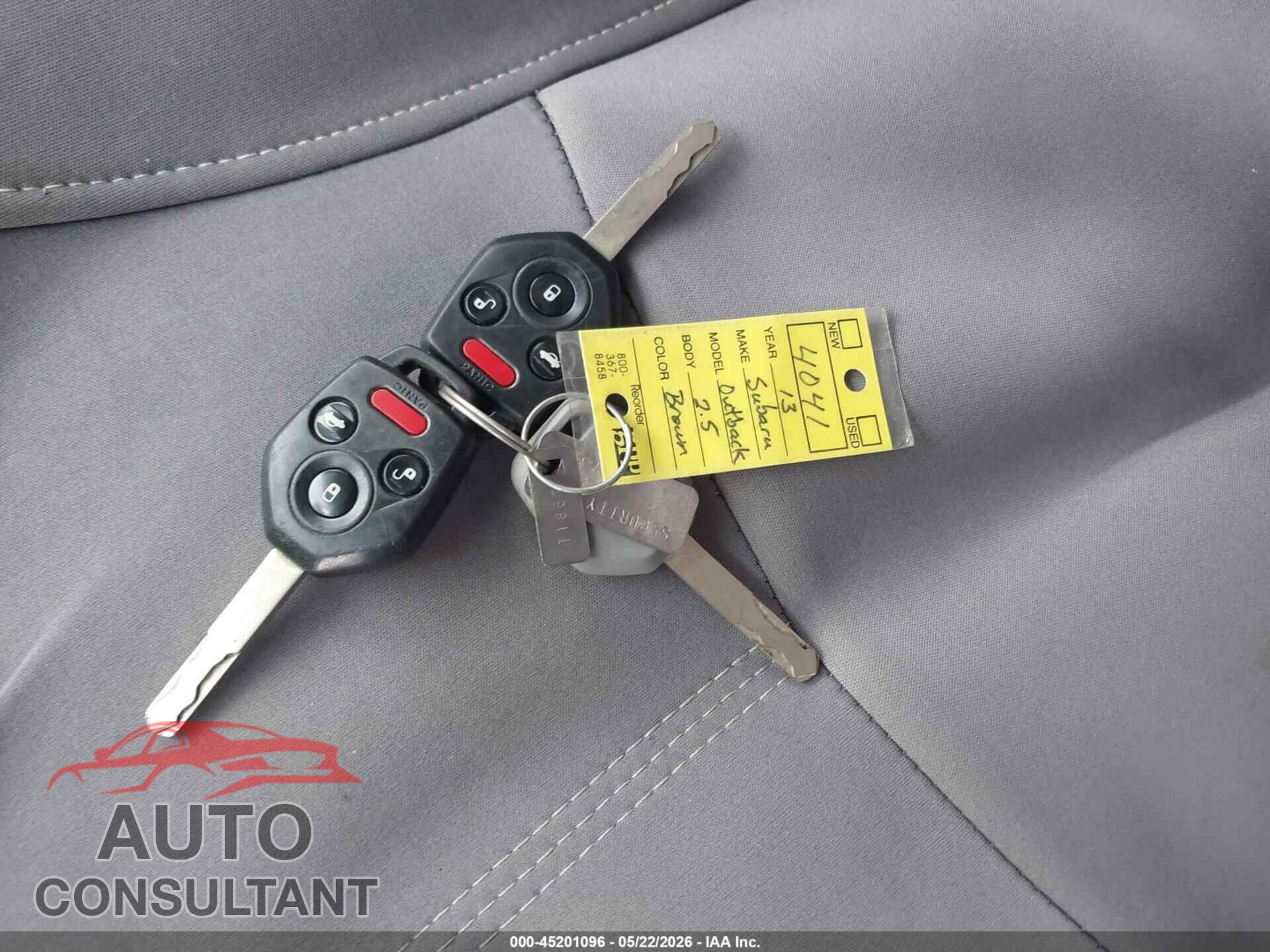 SUBARU OUTBACK 2013 - 4S4BRCCC8D3258384