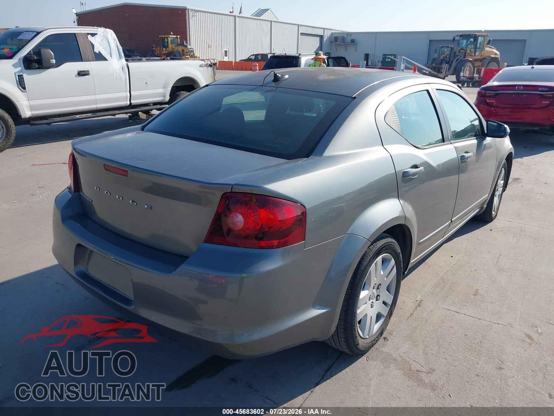 DODGE AVENGER 2012 - 1C3CDZAB2CN156168