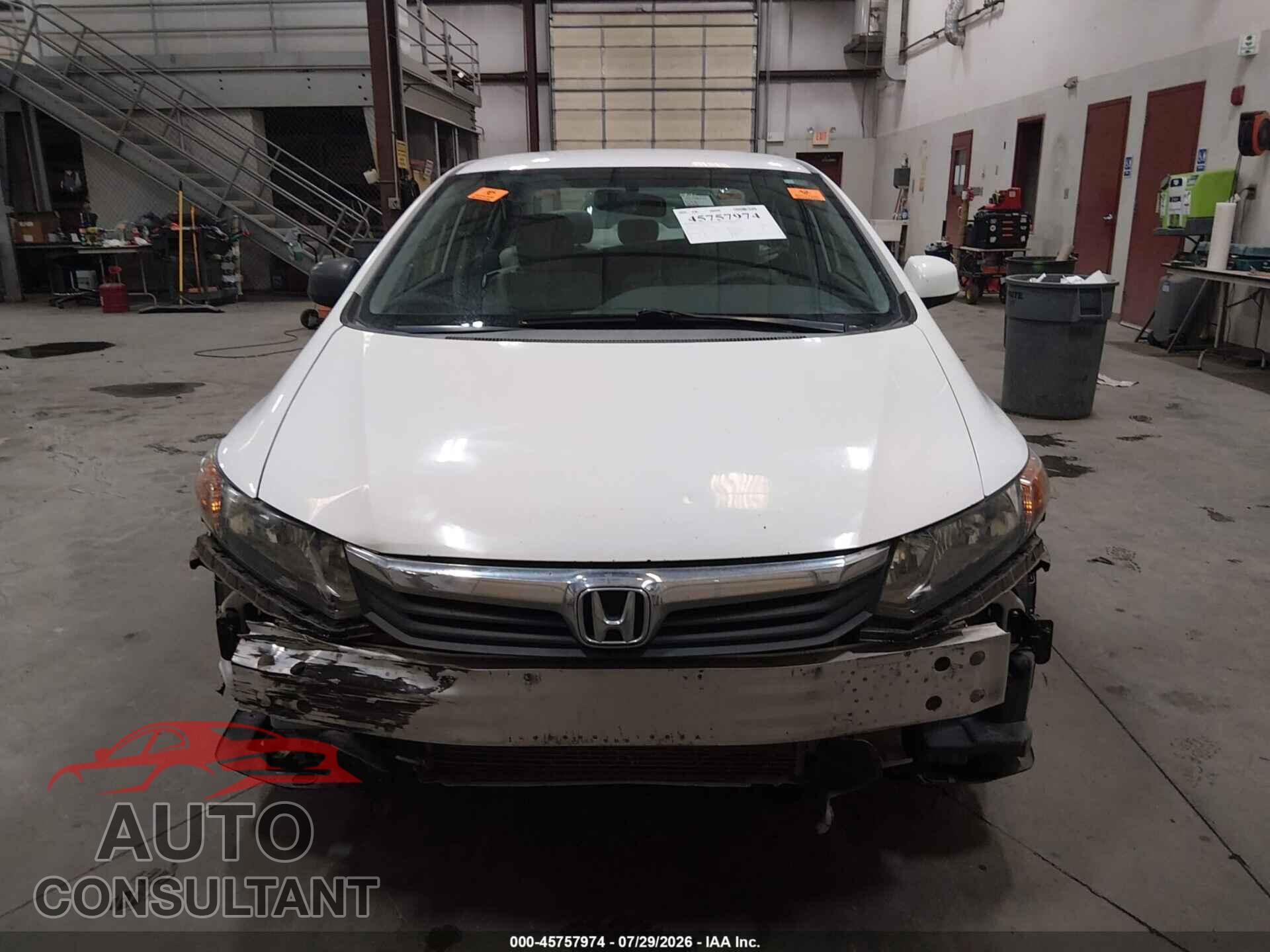 HONDA CIVIC 2012 - 2HGFB2F6XCH583058