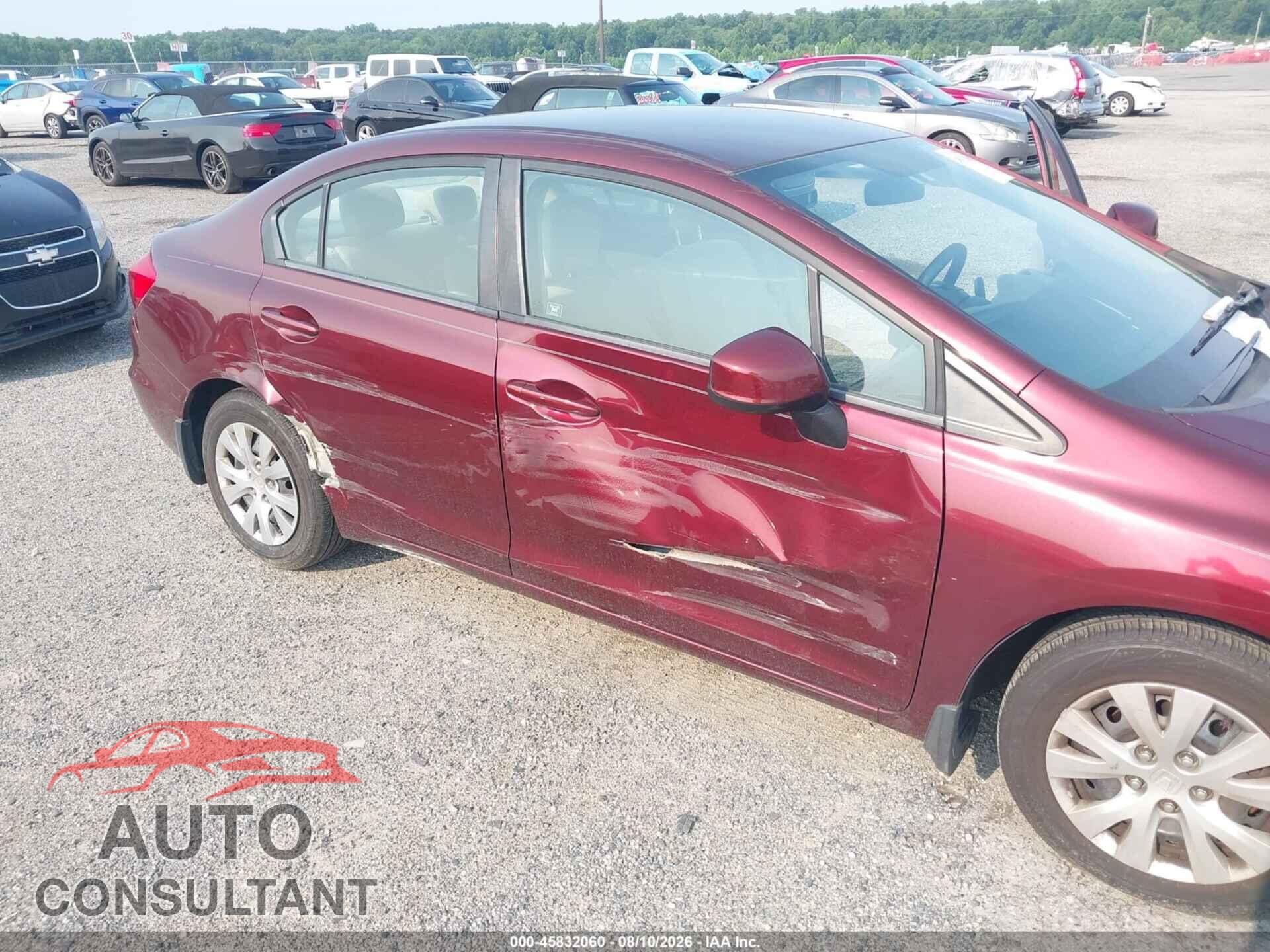 HONDA CIVIC 2012 - 19XFB2F52CE350616