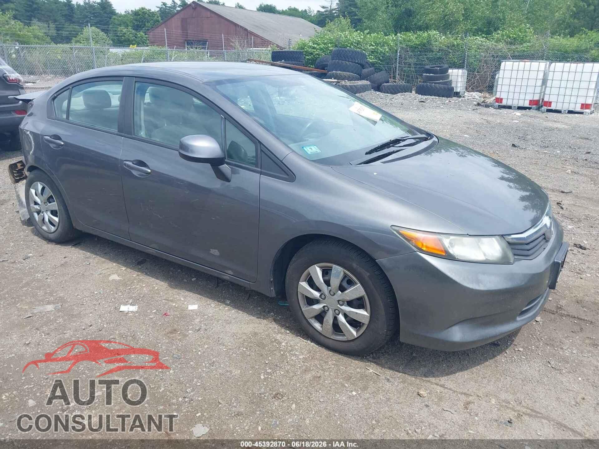 HONDA CIVIC 2012 - 2HGFB2F54CH597433