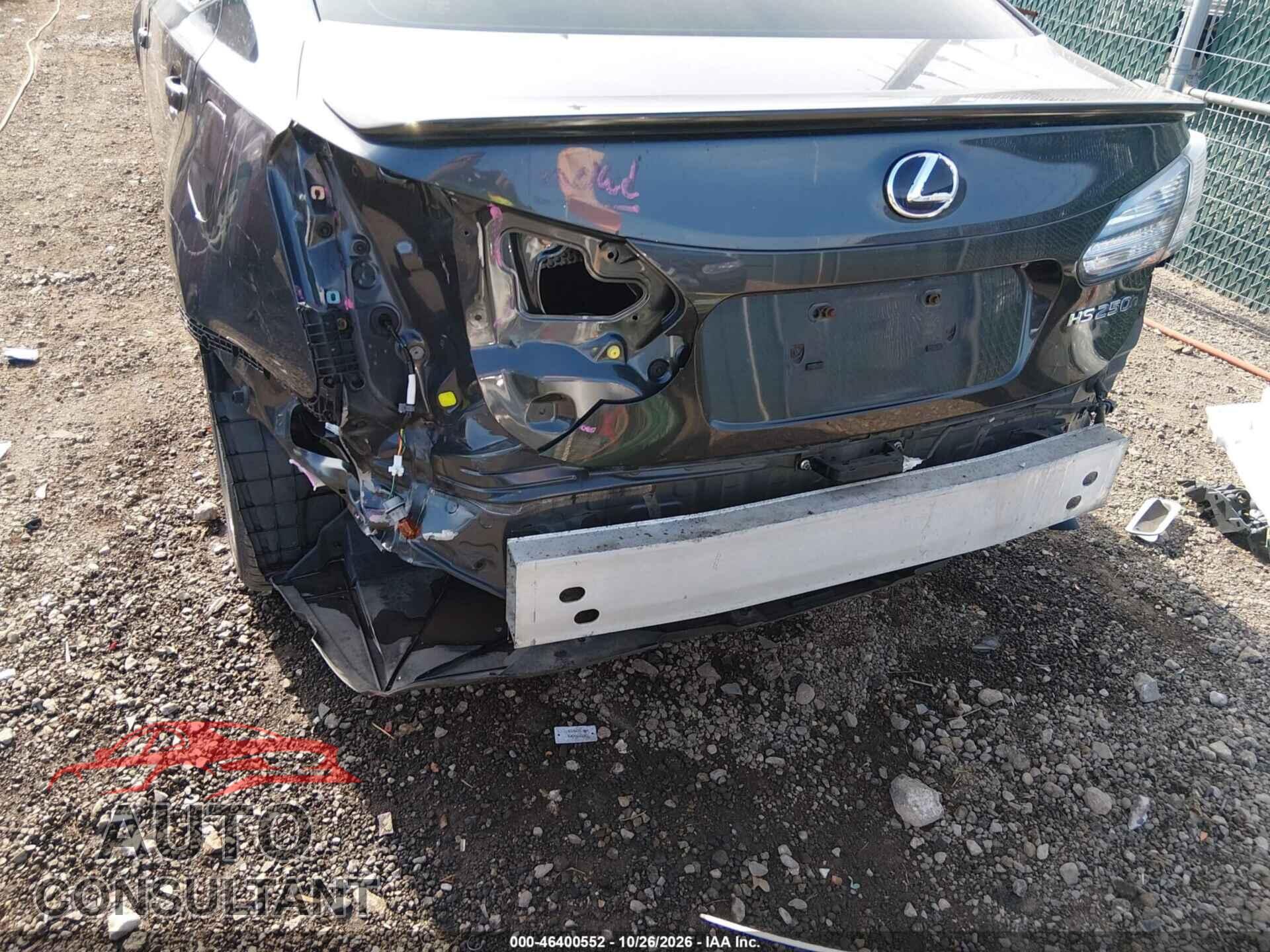 LEXUS HS 250H 2011 - JTHBB1BAXB2046228