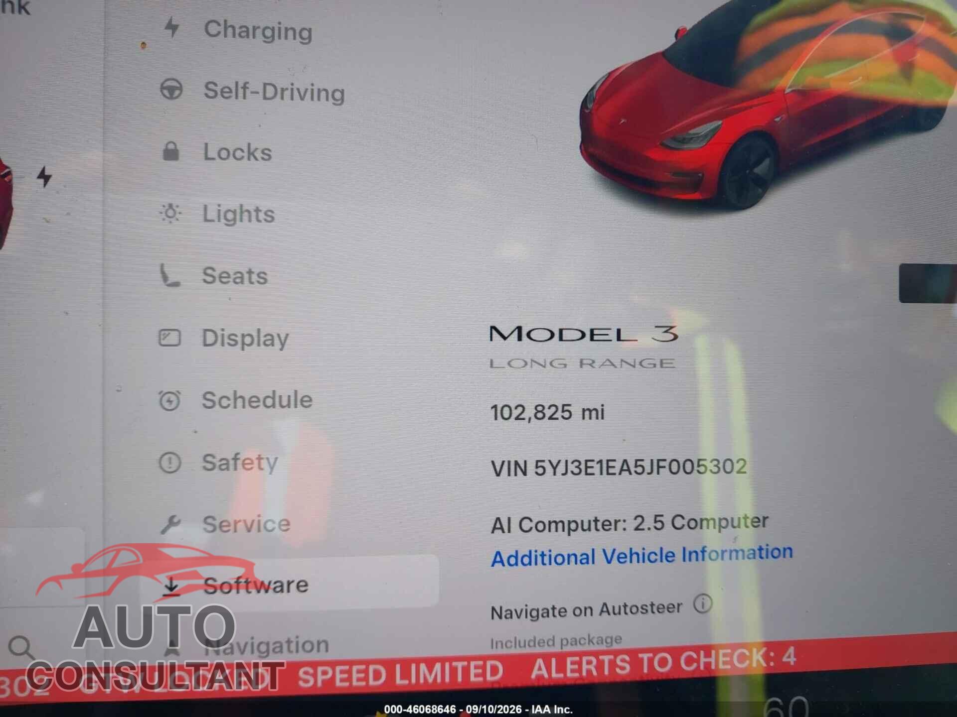 TESLA MODEL 3 2018 - 5YJ3E1EA5JF005302
