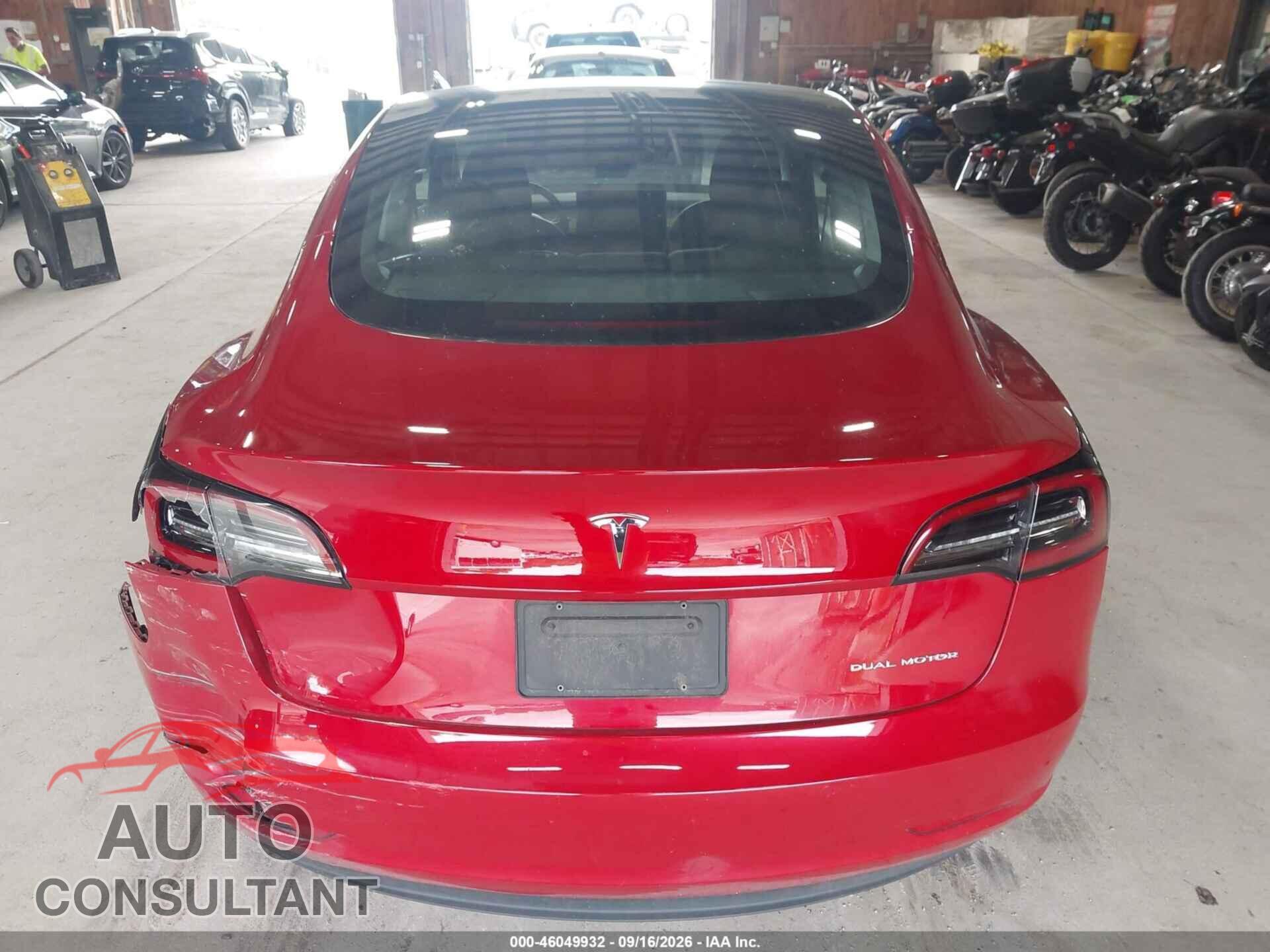 TESLA MODEL 3 2022 - 5YJ3E1EB6NF182925