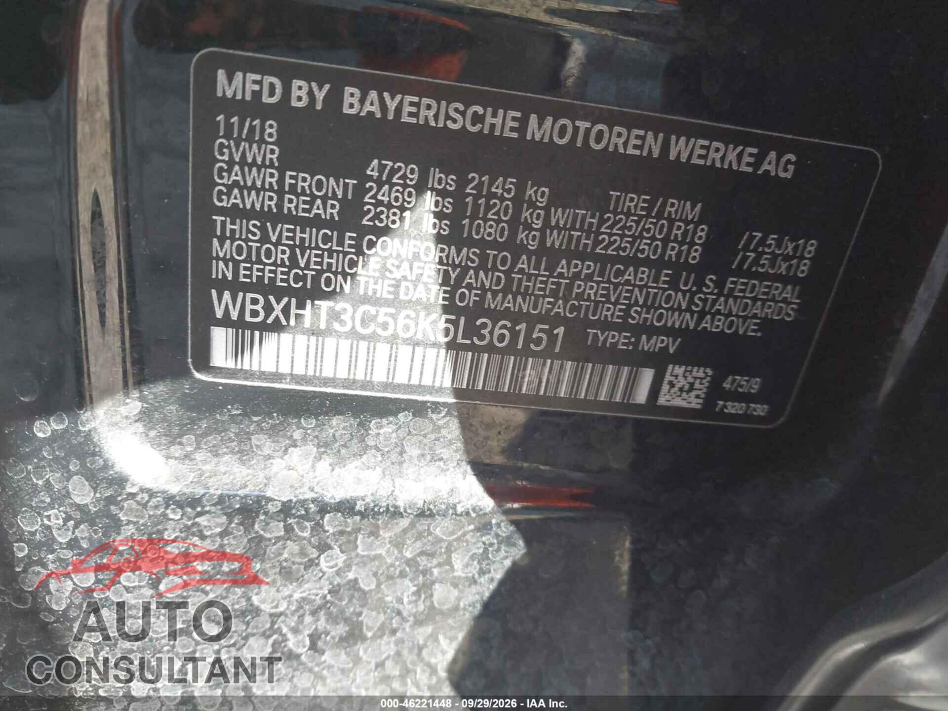 BMW X1 2019 - WBXHT3C56K5L36151