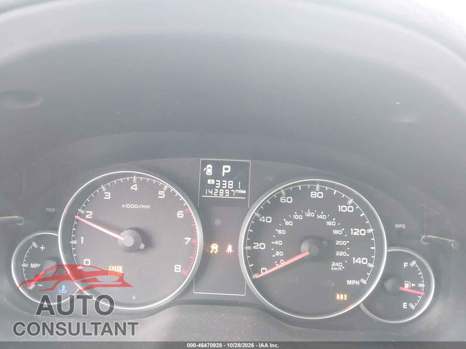 SUBARU OUTBACK 2014 - 4S4BRBCC0E3252168