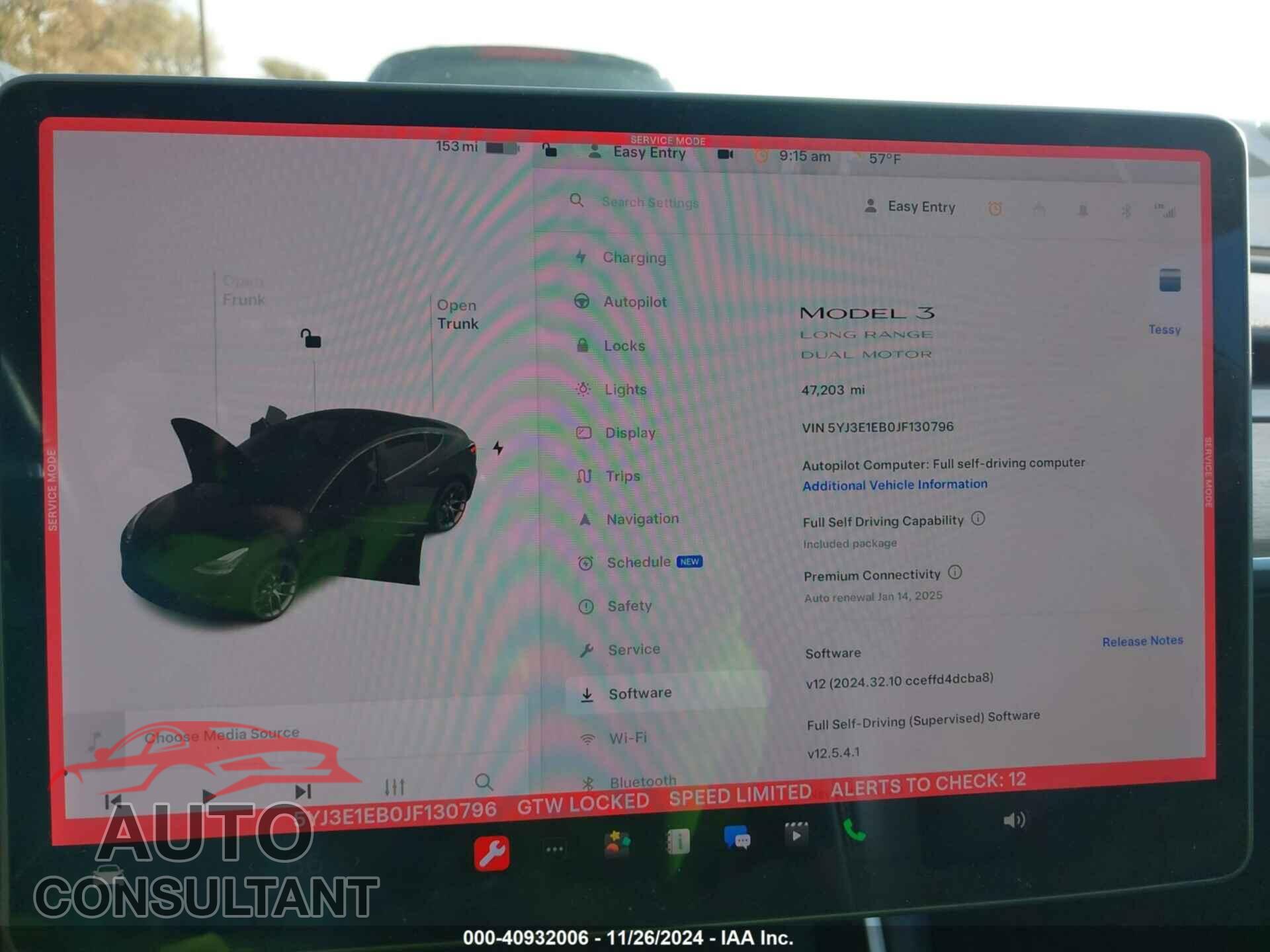 TESLA MODEL 3 2018 - 5YJ3E1EB0JF130796