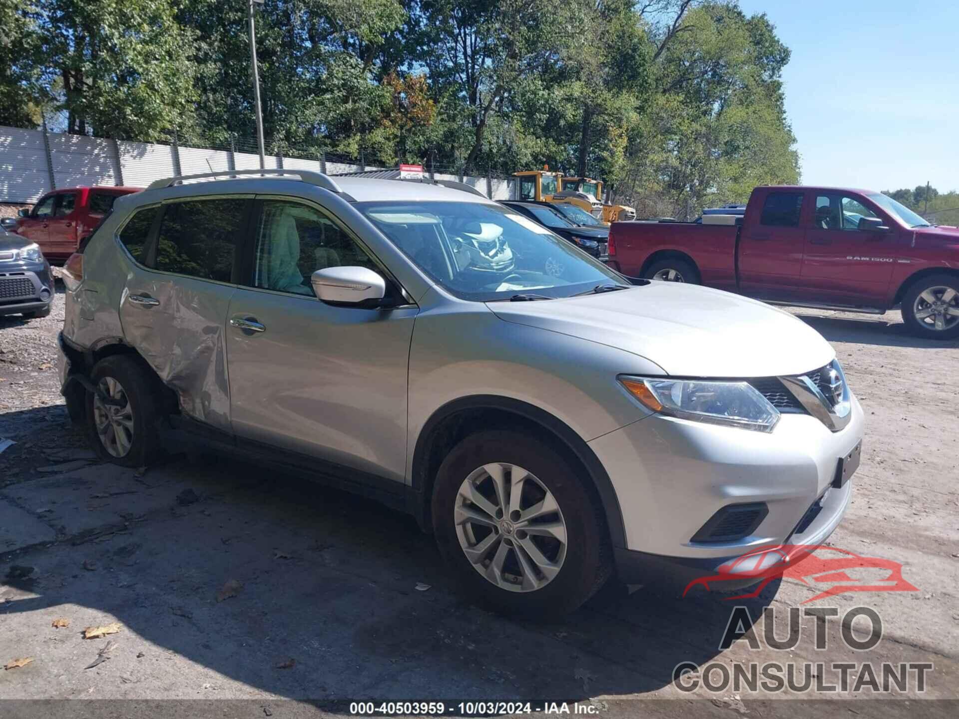 NISSAN ROGUE 2015 - KNMAT2MV1FP550157