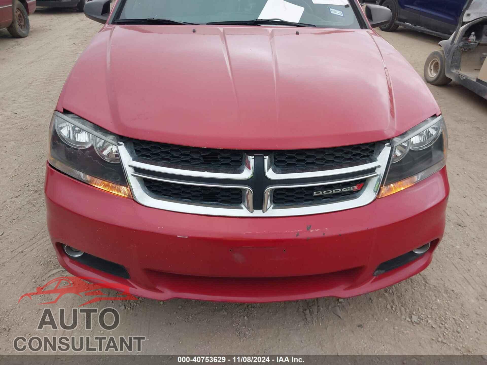 DODGE AVENGER 2013 - 1C3CDZAB9DN731223