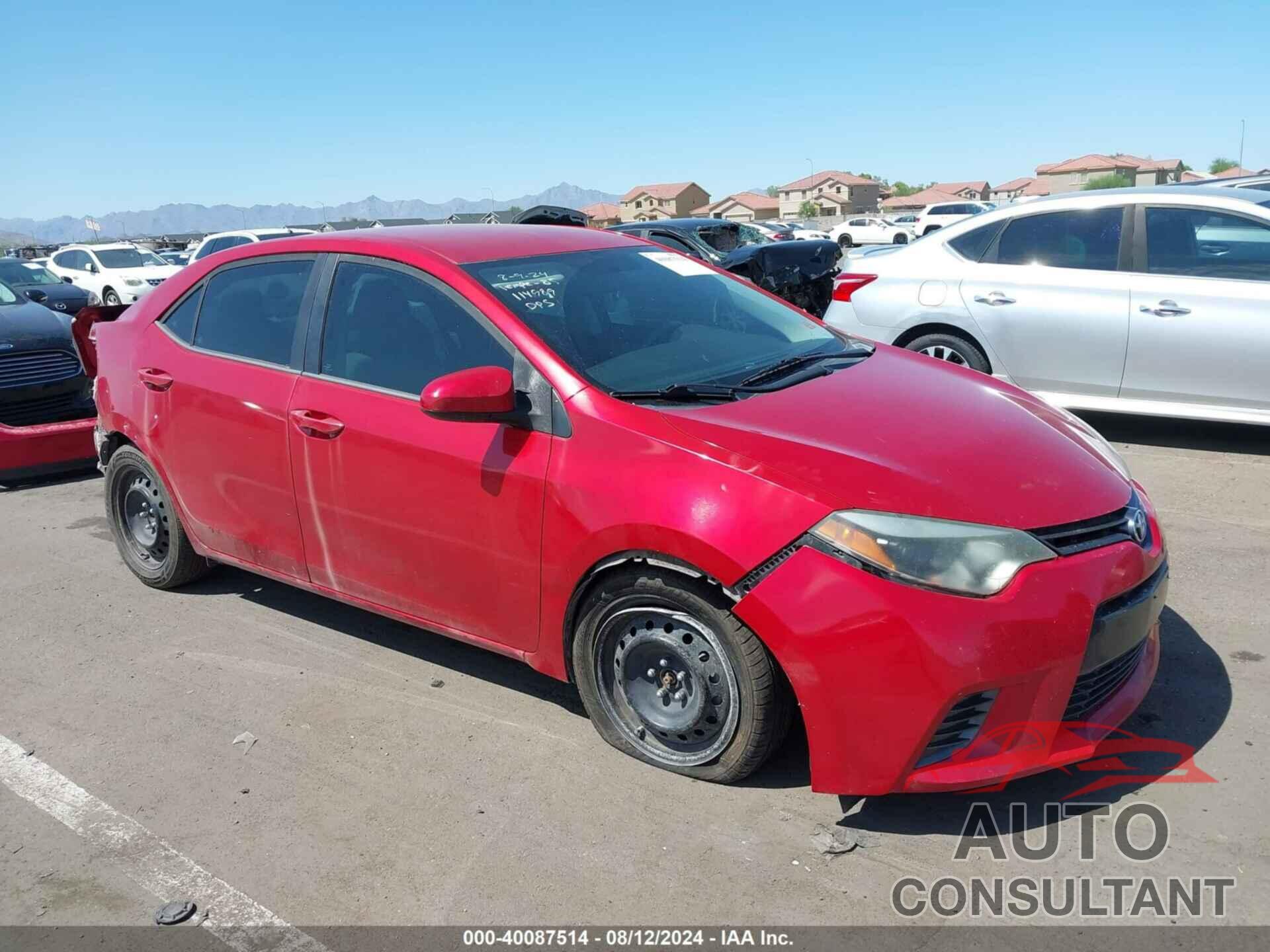 TOYOTA COROLLA 2015 - 5YFBURHE8FP303897