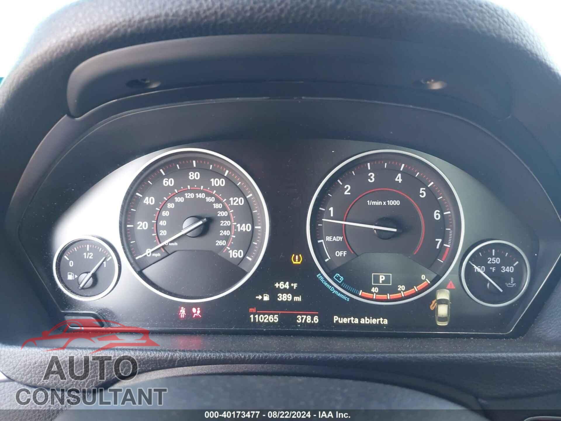 BMW 328I 2016 - WBA8E9G51GNU29796