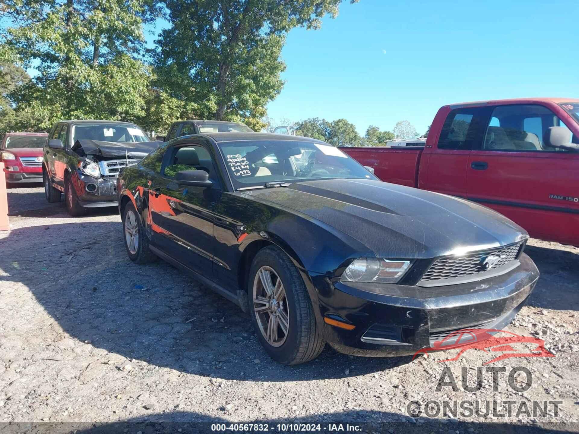 FORD MUSTANG 2012 - 1ZVBP8AM9C5276993