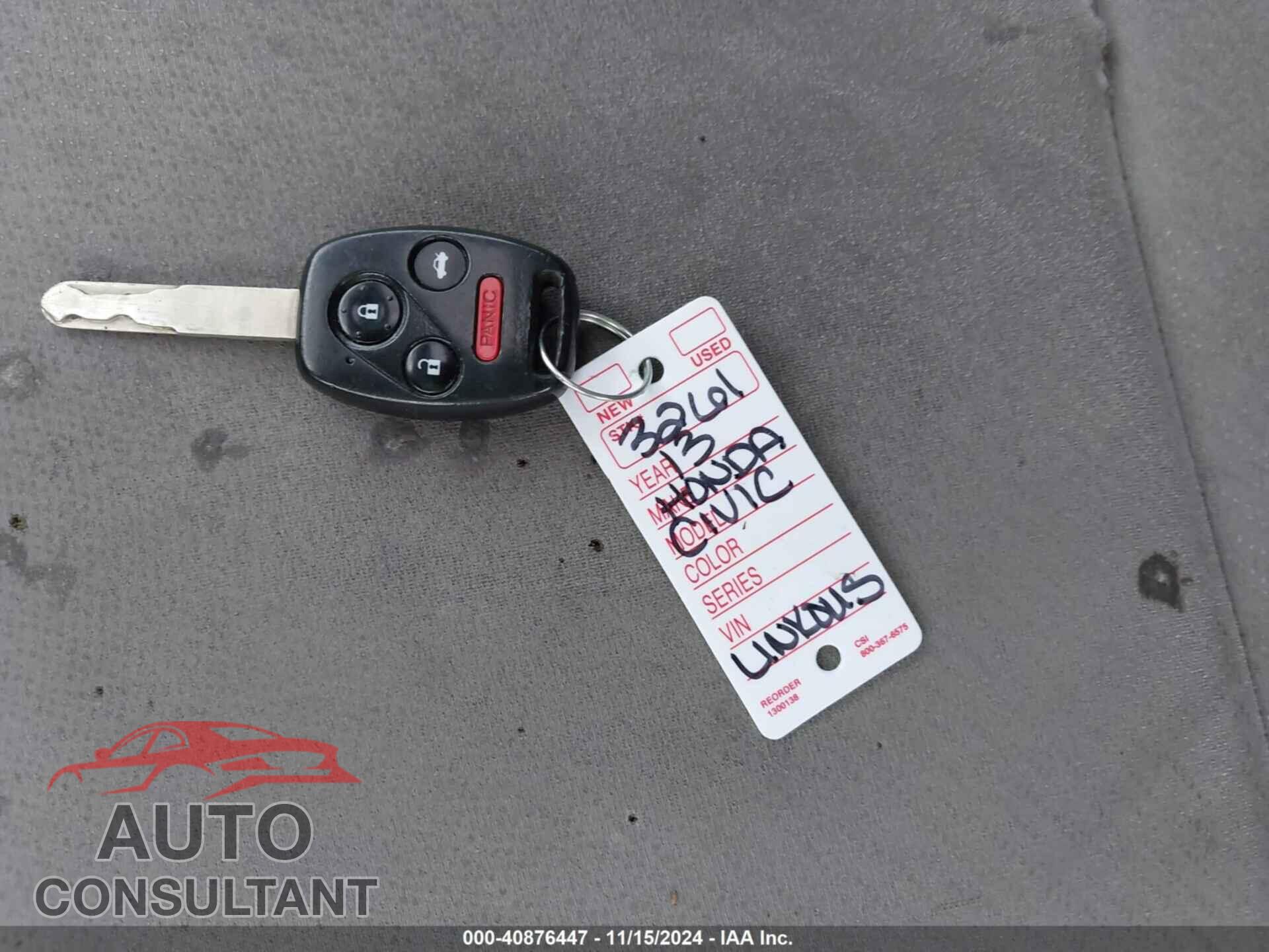HONDA CIVIC 2013 - 19XFB2F86DE057720