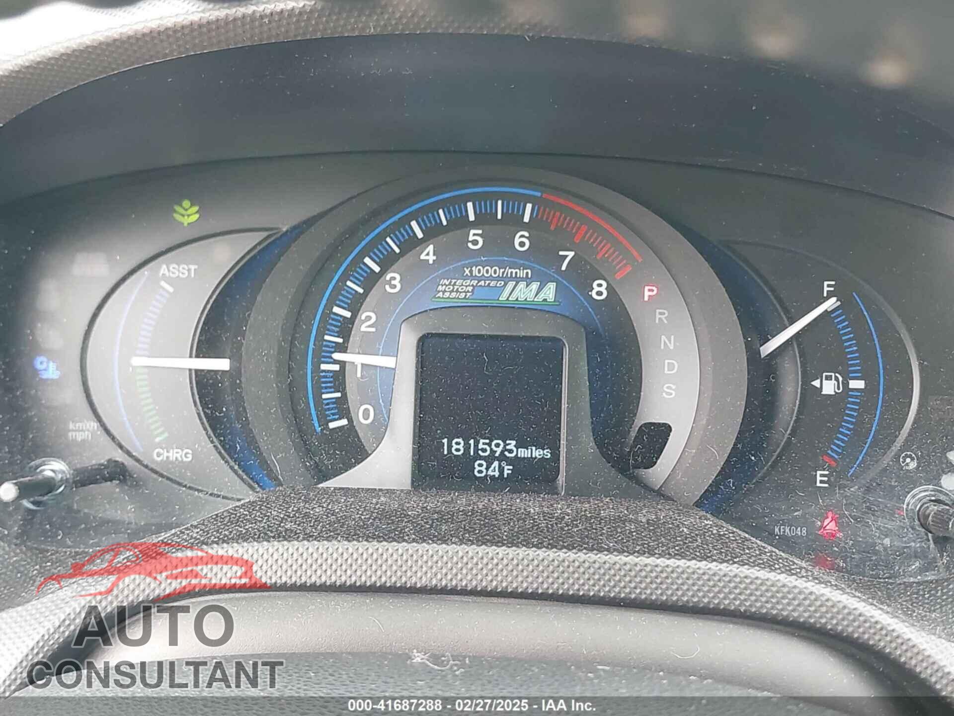 HONDA INSIGHT 2012 - JHMZE2H73CS000751