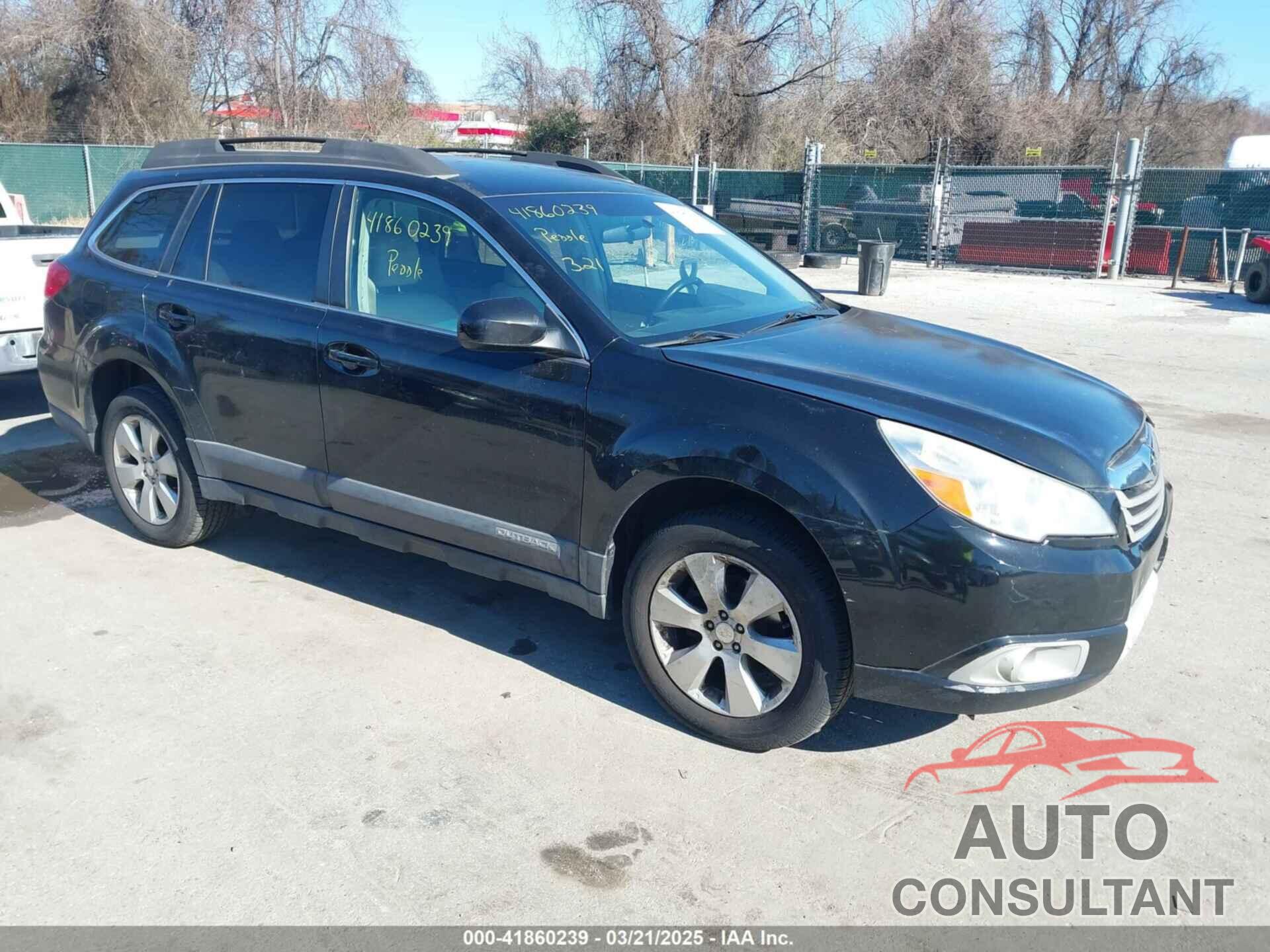 SUBARU OUTBACK 2010 - 4S4BRBJC8A3317751