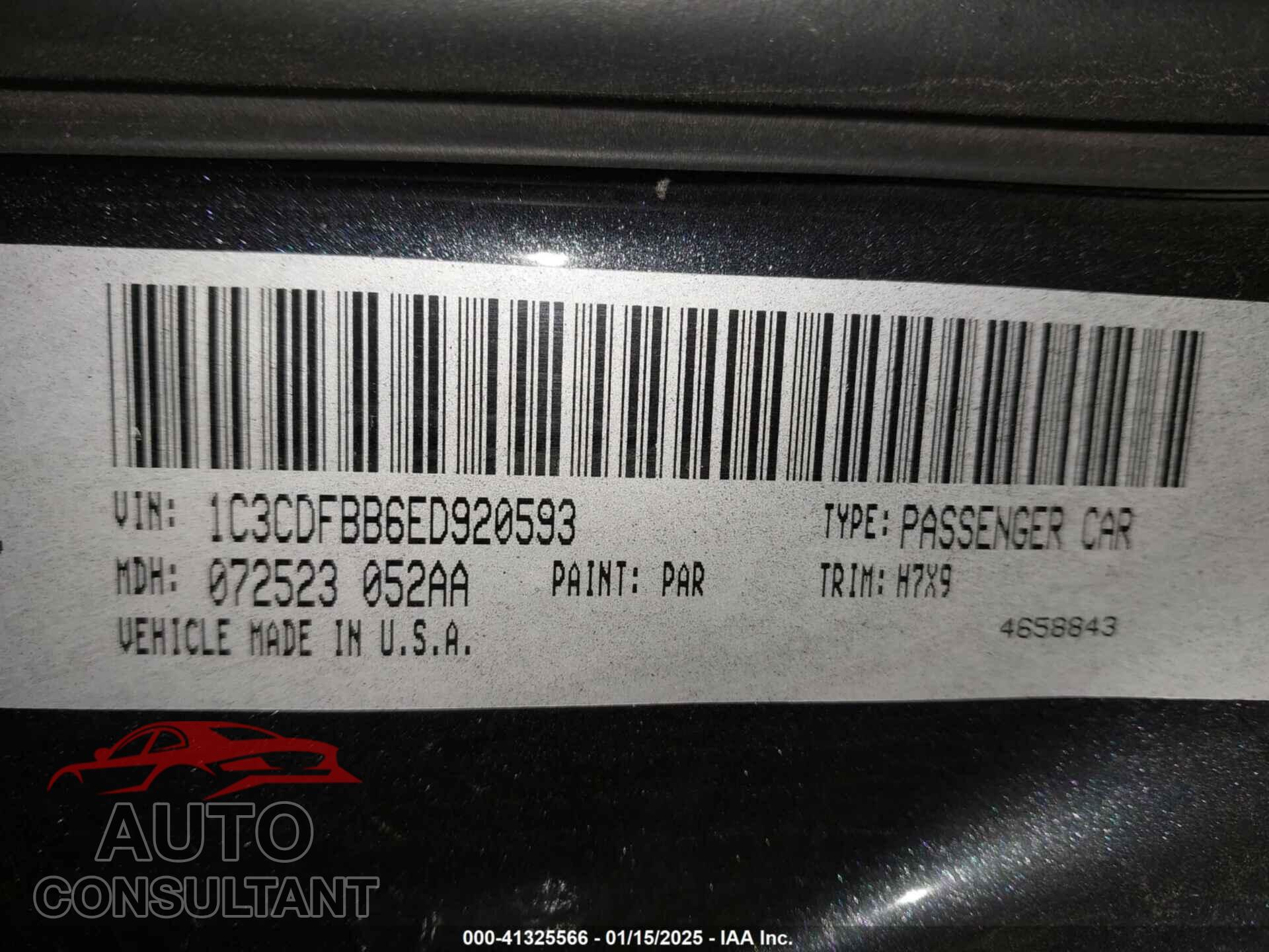 DODGE DART 2014 - 1C3CDFBB6ED920593
