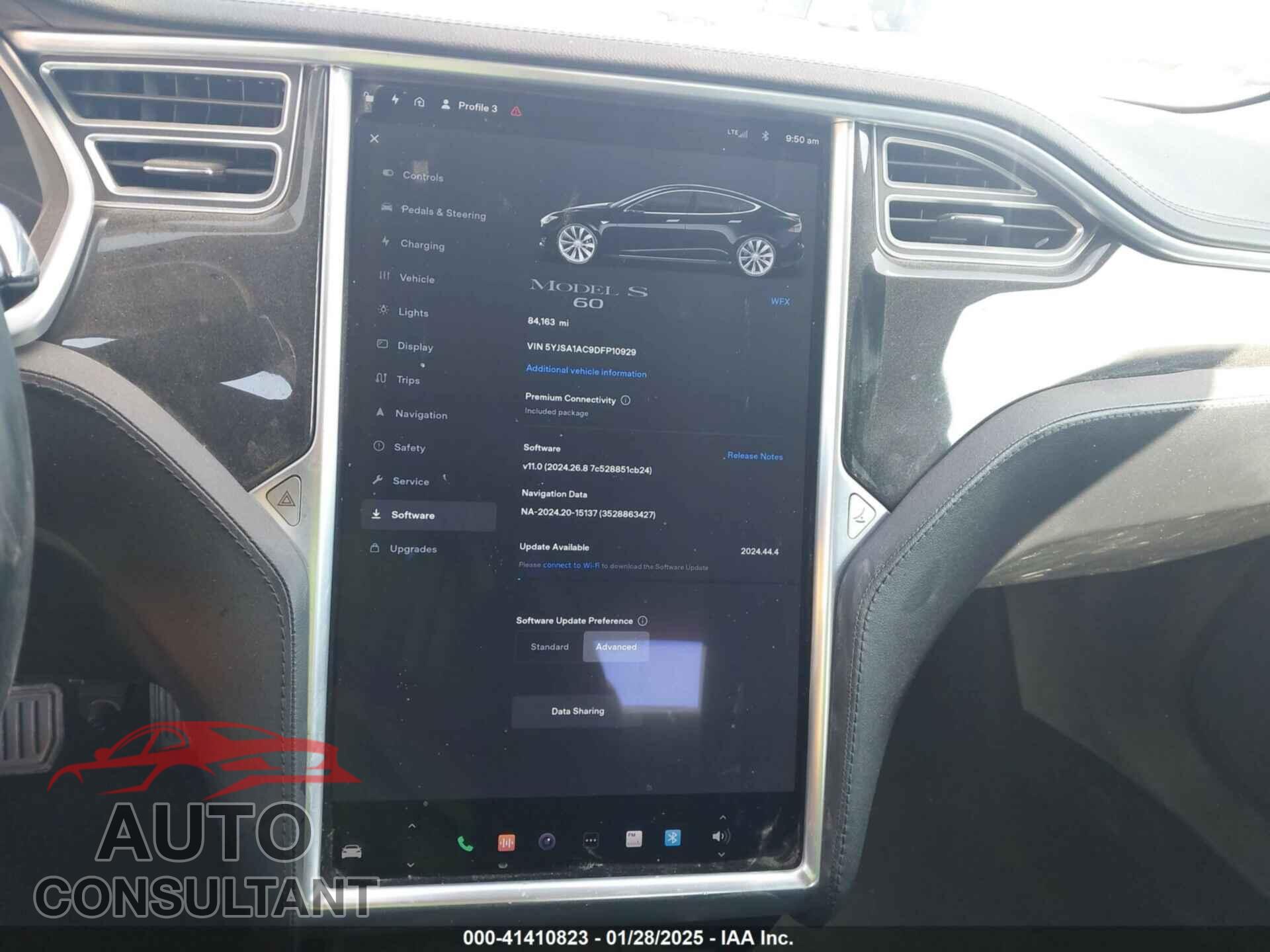 TESLA MODEL S 2013 - 5YJSA1AC9DFP10929