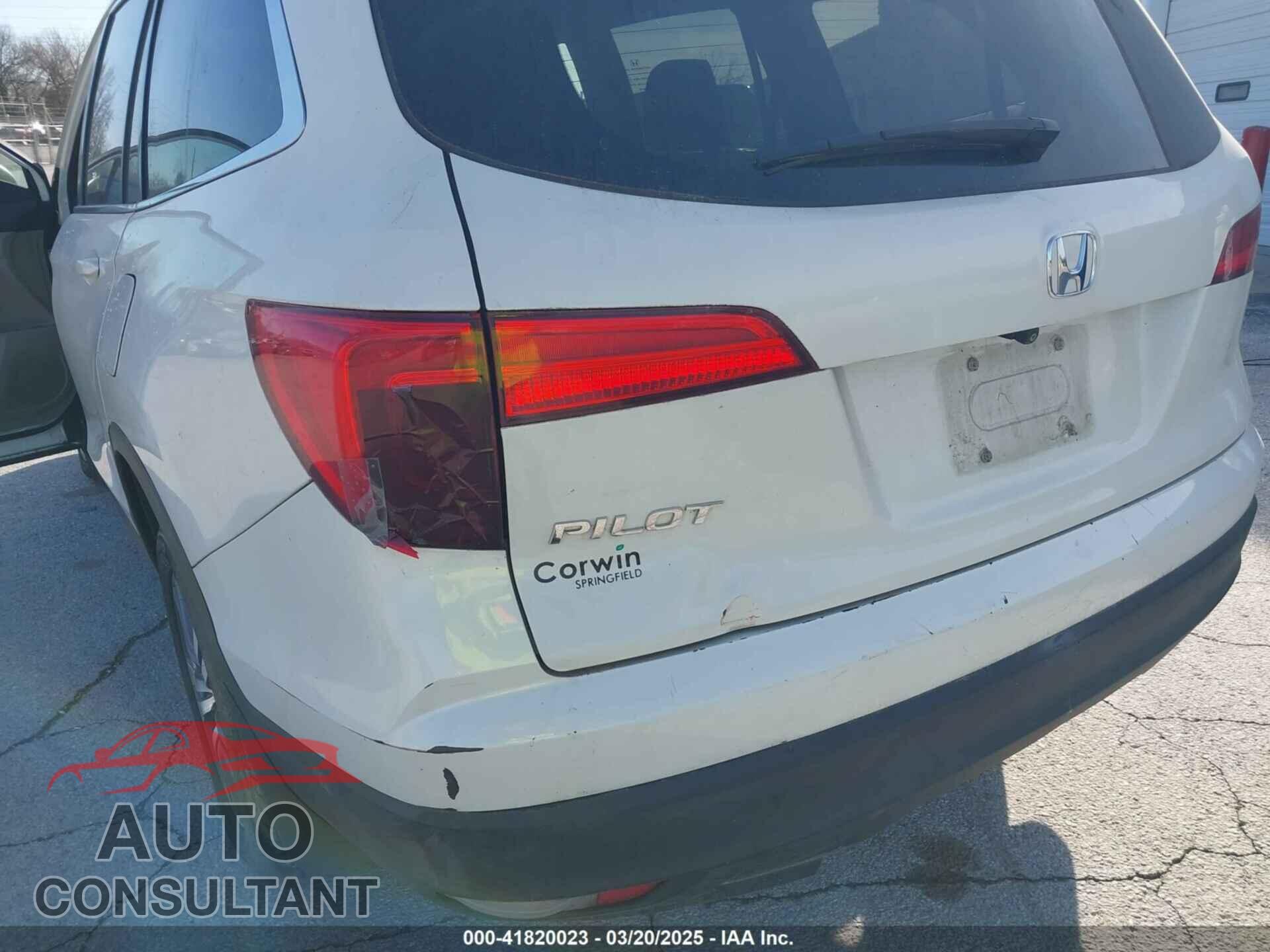 HONDA PILOT 2016 - 5FNYF5H5XGB016152