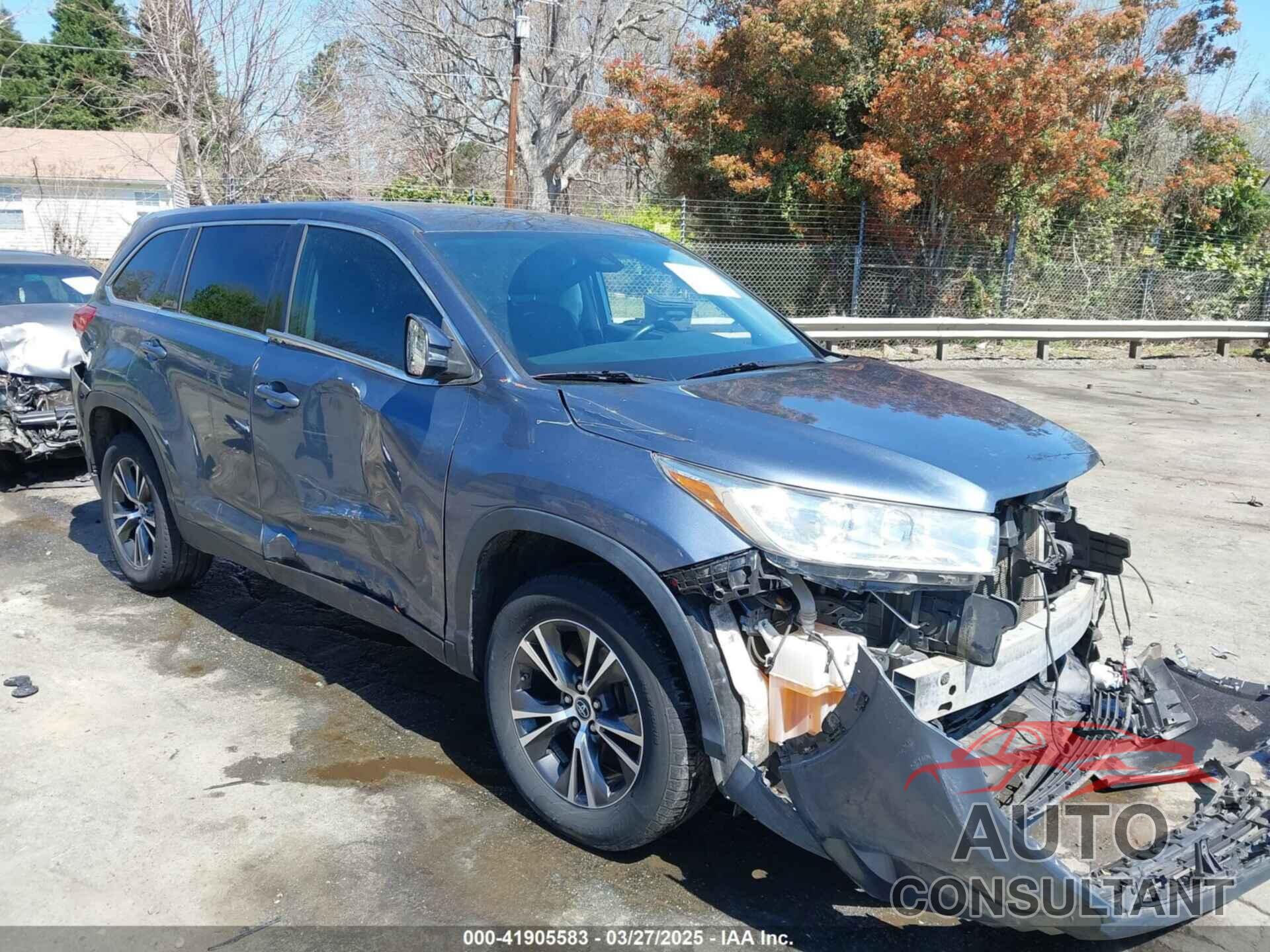 TOYOTA HIGHLANDER 2019 - 5TDZZRFH7KS291398