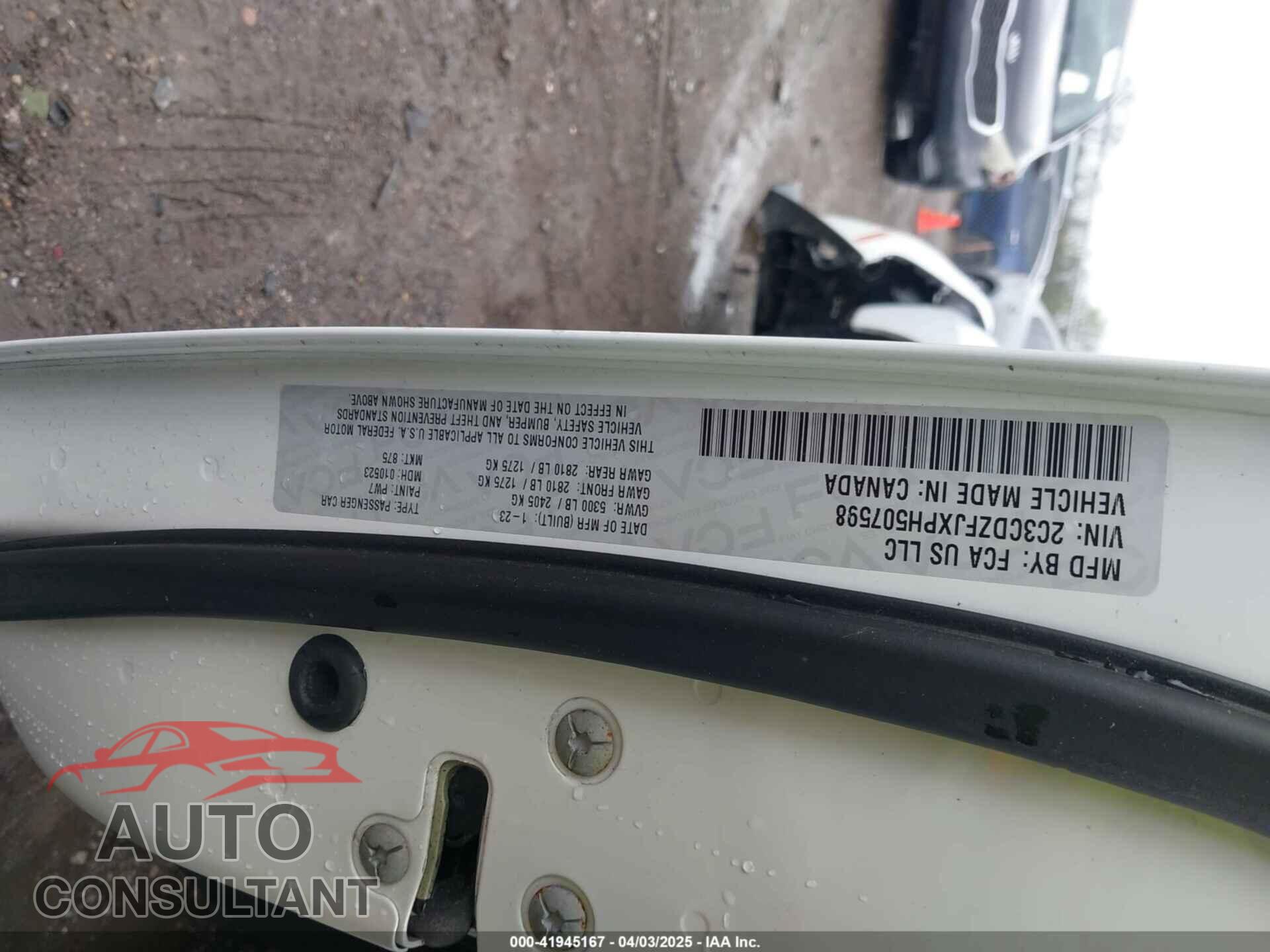 DODGE CHALLENGER 2023 - 2C3CDZFJXPH507598