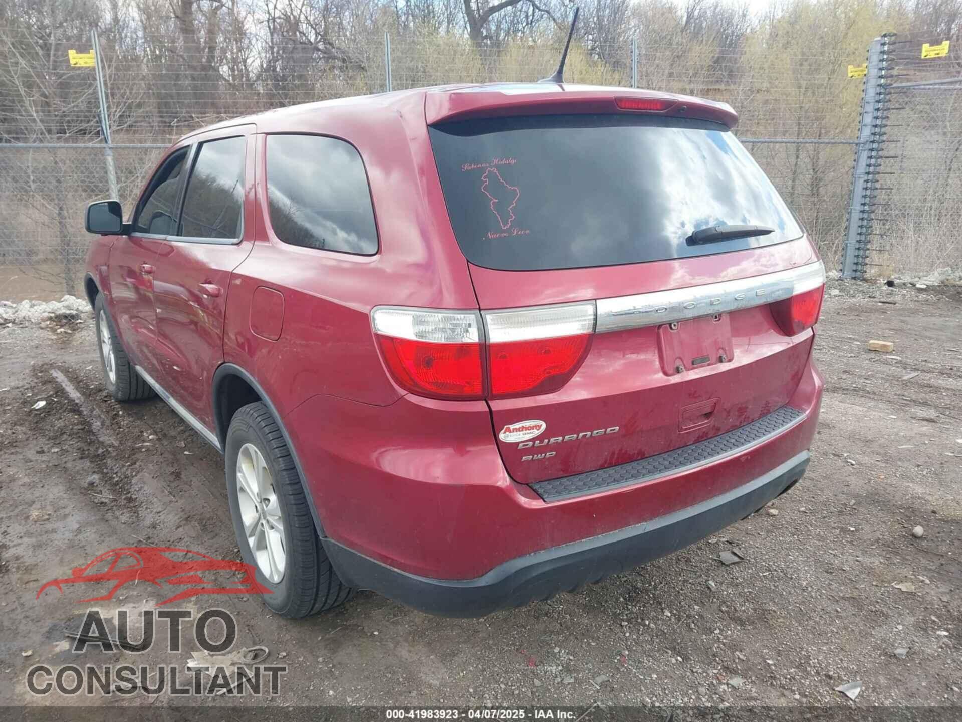 DODGE DURANGO 2013 - 1C4RDJAG4DC682785