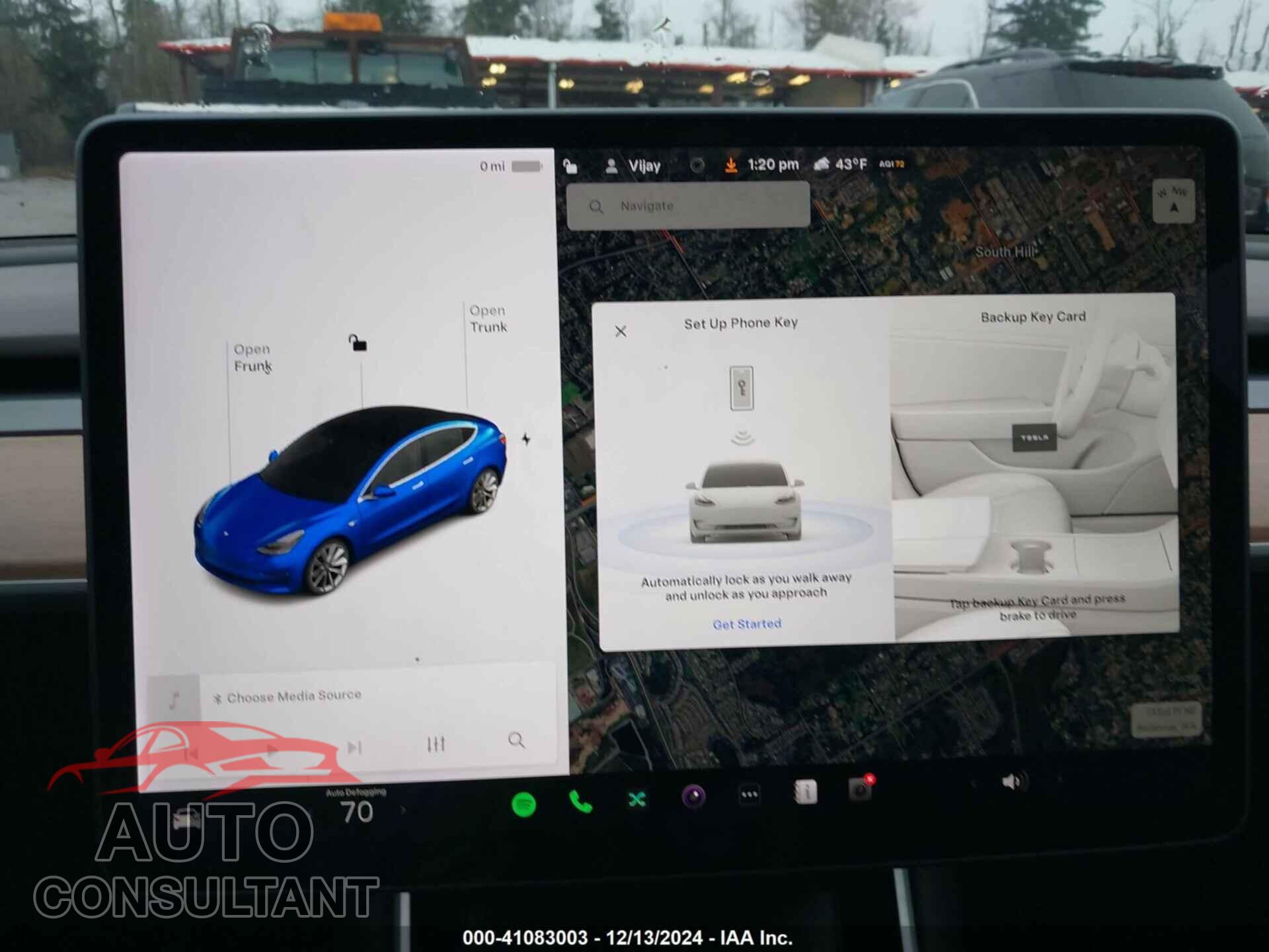 TESLA MODEL 3 2018 - 5YJ3E1EA4JF038565