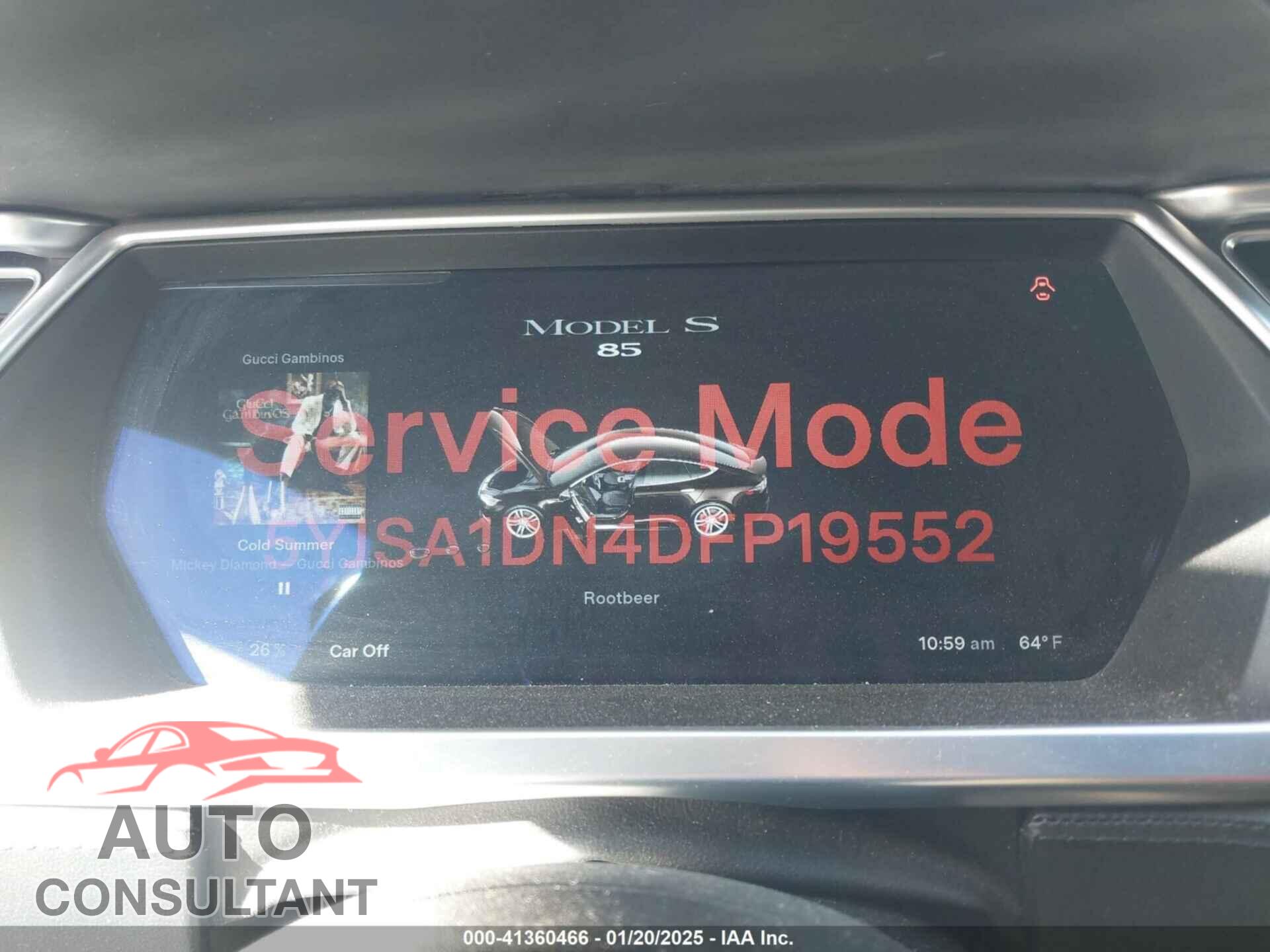 TESLA MODEL S 2013 - 5YJSA1DN4DFP19552