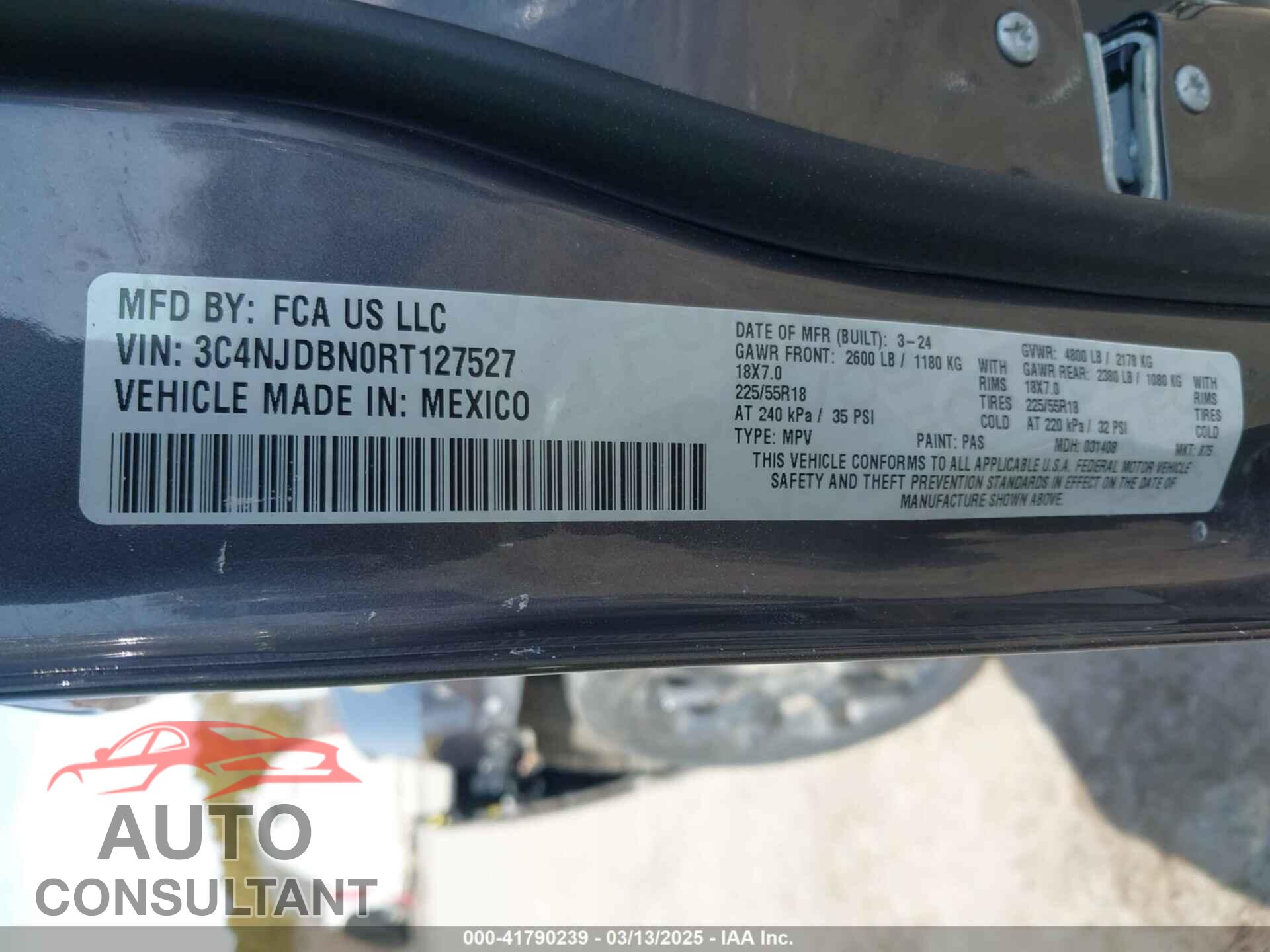 JEEP COMPASS 2024 - 3C4NJDBN0RT127527